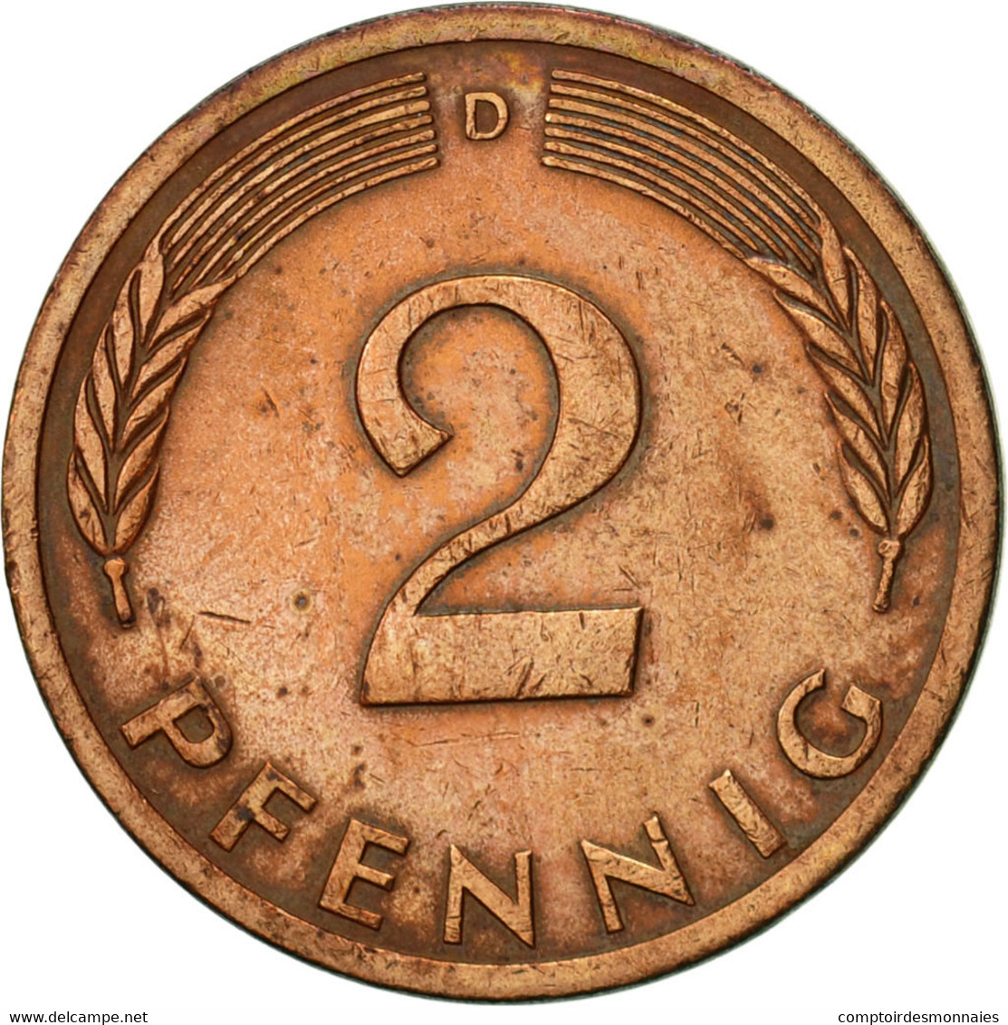 Monnaie, République Fédérale Allemande, 2 Pfennig, 1976, Munich, SUP, Copper - 2 Pfennig