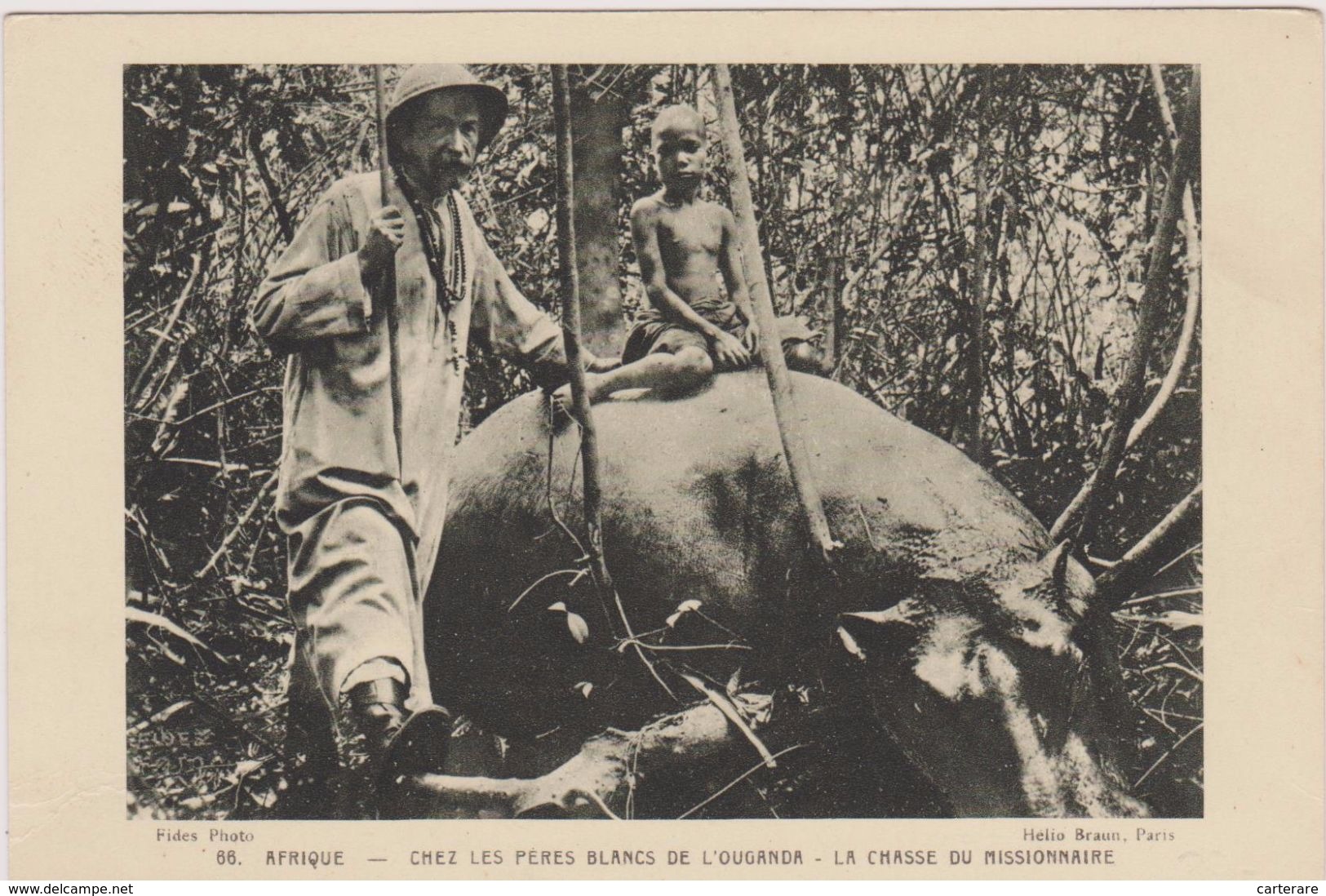 Cpa,afrique,la Chasse En Ouganda,pères Blancs,missionnaire,mange R,survie,propagation De La Foie,catholique,rare,chasse - Uganda