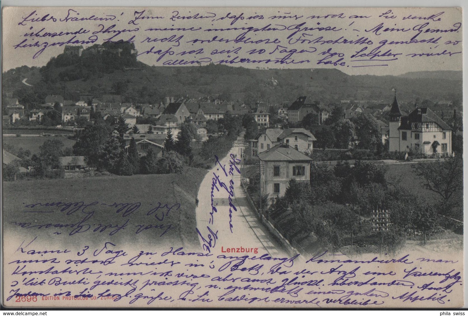 Lenzburg - Dorfpartie - Photoglob No. 2696 - Lenzburg