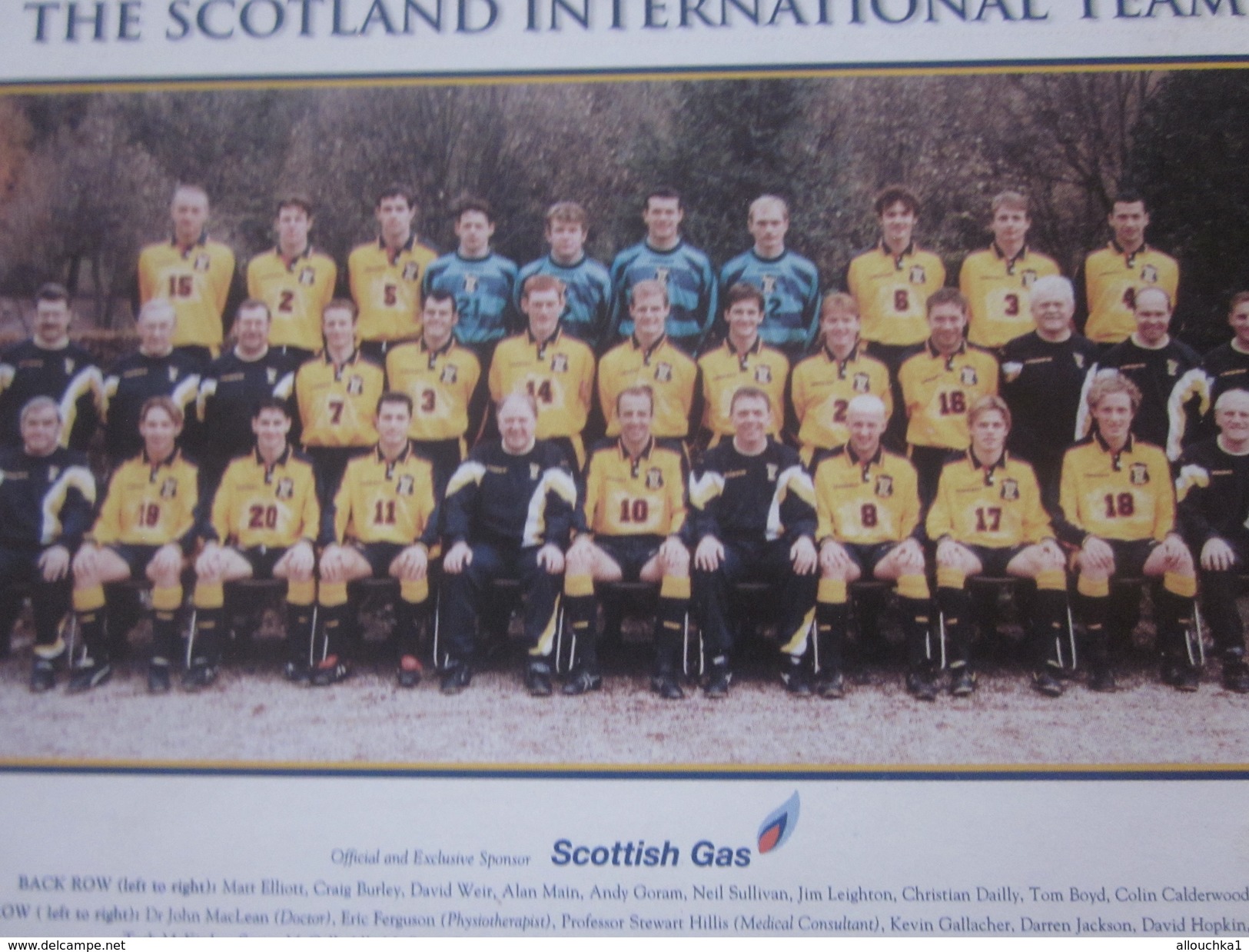 WITH ABEST WISHES FROM THE SCOTLAND INTERNATIONAL TEAM OFFICIAL SPONSOR SCOTISH GAS CPA Carte Postale Thème Sport RUGBY - East Lothian