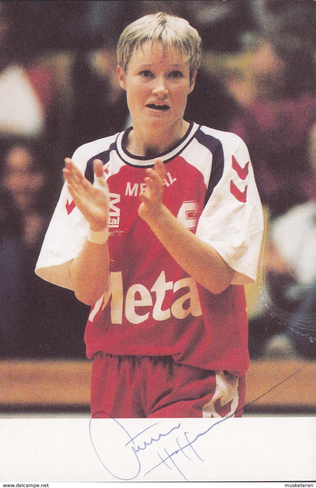 Denmark PPC Håndboldpige : Anette Hoffmann Original Autograf !! (2 Scans) - Handball