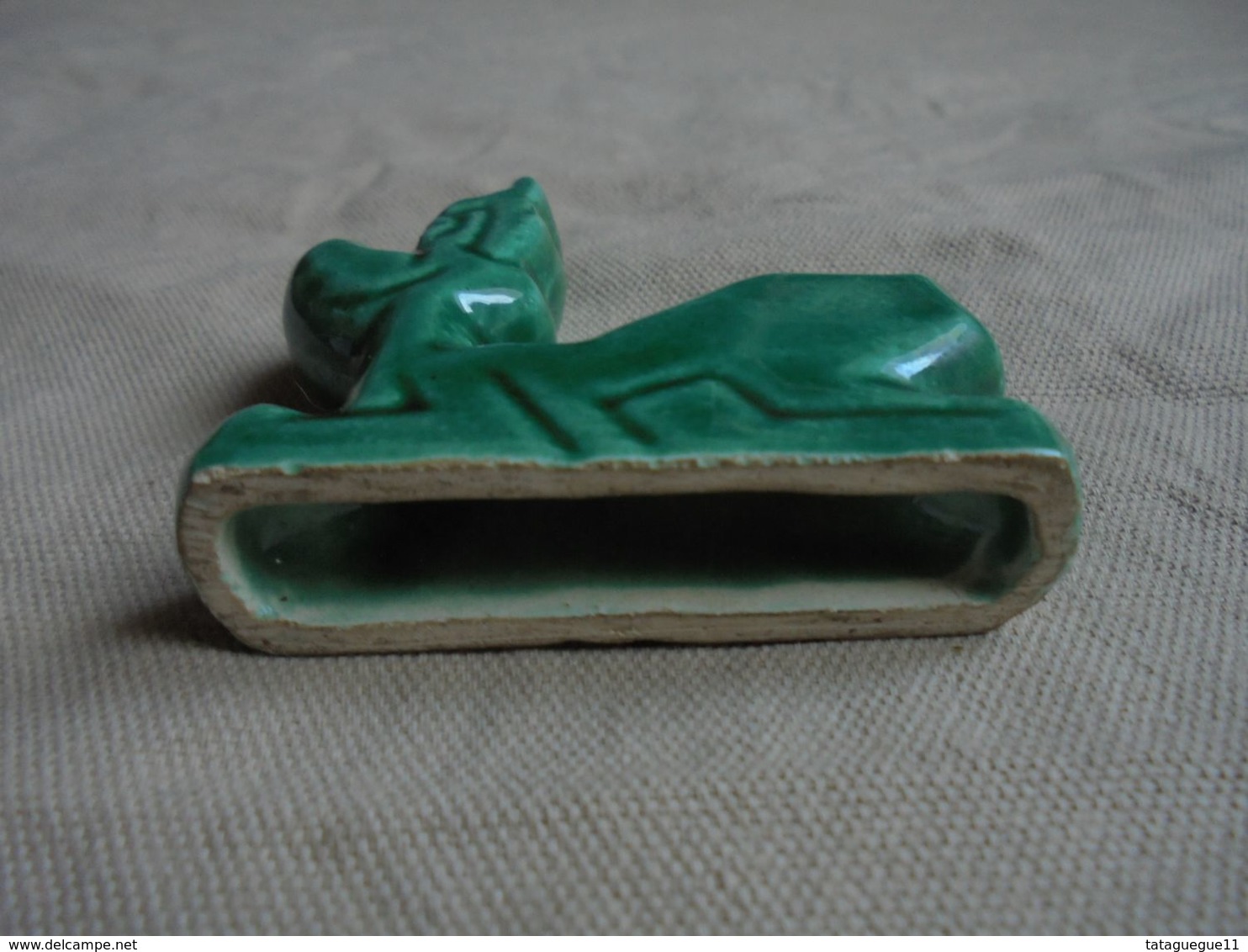 Ancien - Porte-couteau "Chien" En Terre Cuite - Tiere