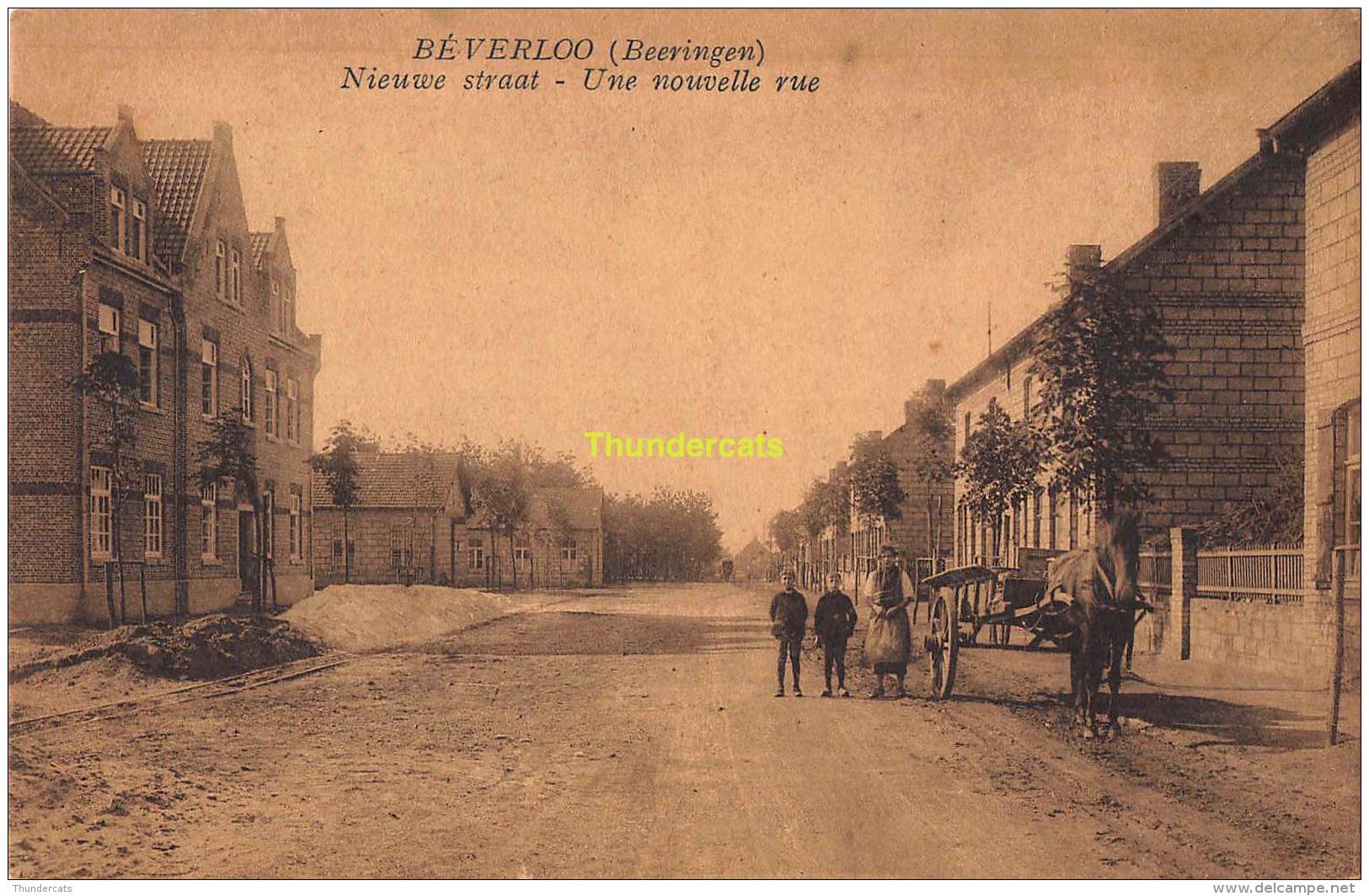 CPA BEVERLOO BEERINGEN BERINGEN  NIEUWE STRAAT UNE NOUVELLE RUE - Beringen