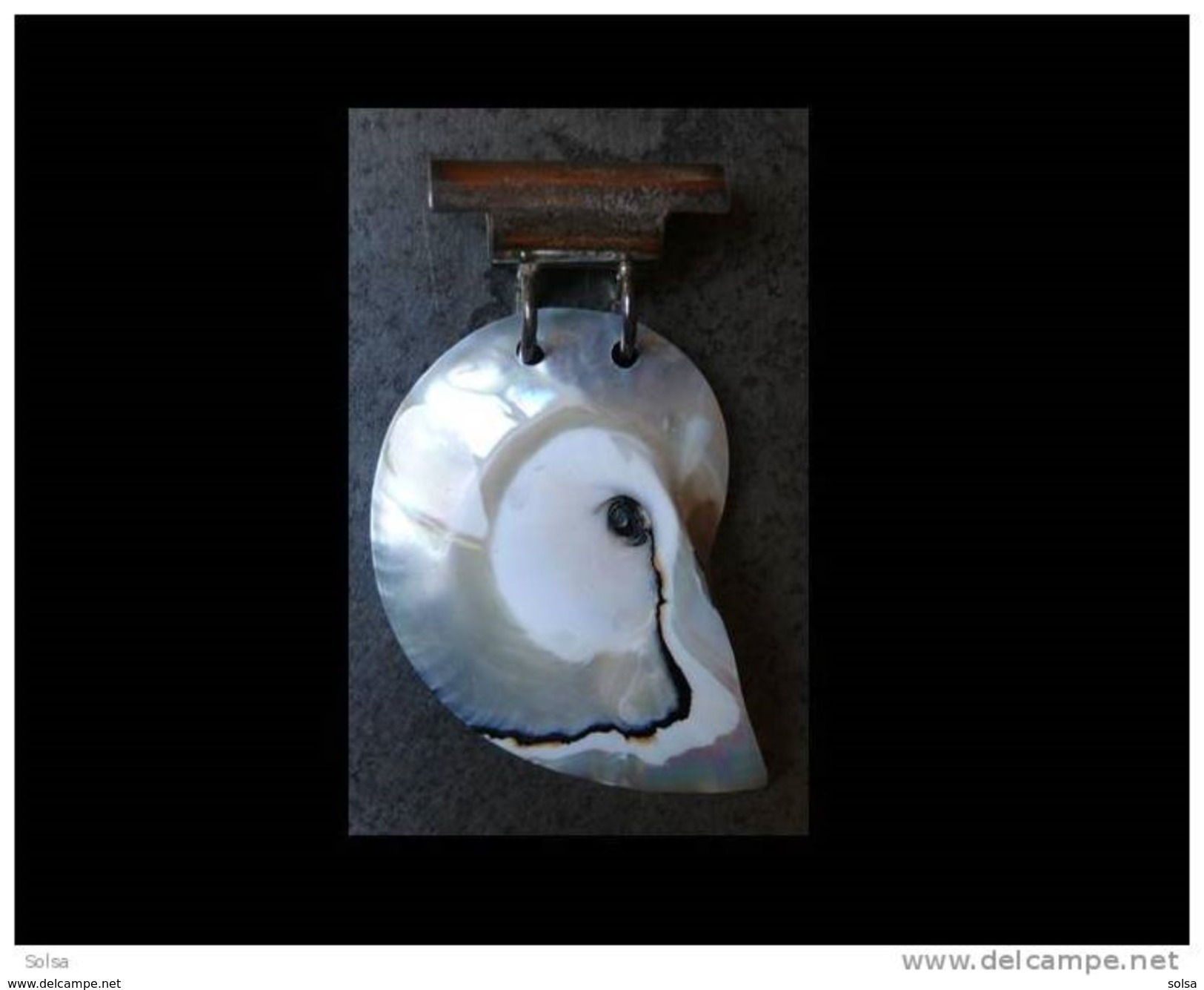 Très Joli Pendant Argent Et Nacre De L´océan Indien / Smart Shell And Silver Pendant For The Indian Ocean - Volksschmuck