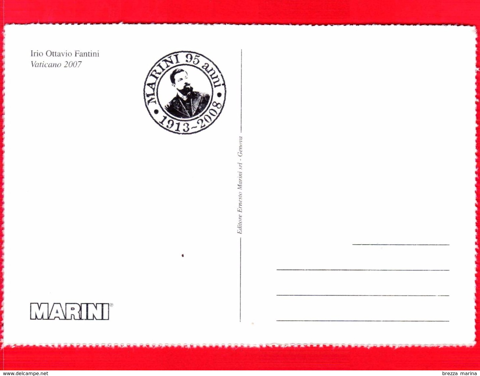 Nuovo - MNH - VATICANO - 2007 - 95 Anni Di Ernesto Marini - Cartolina Di Ottavio Fantini - Benedetto XVI - Goldoni - Cartas & Documentos