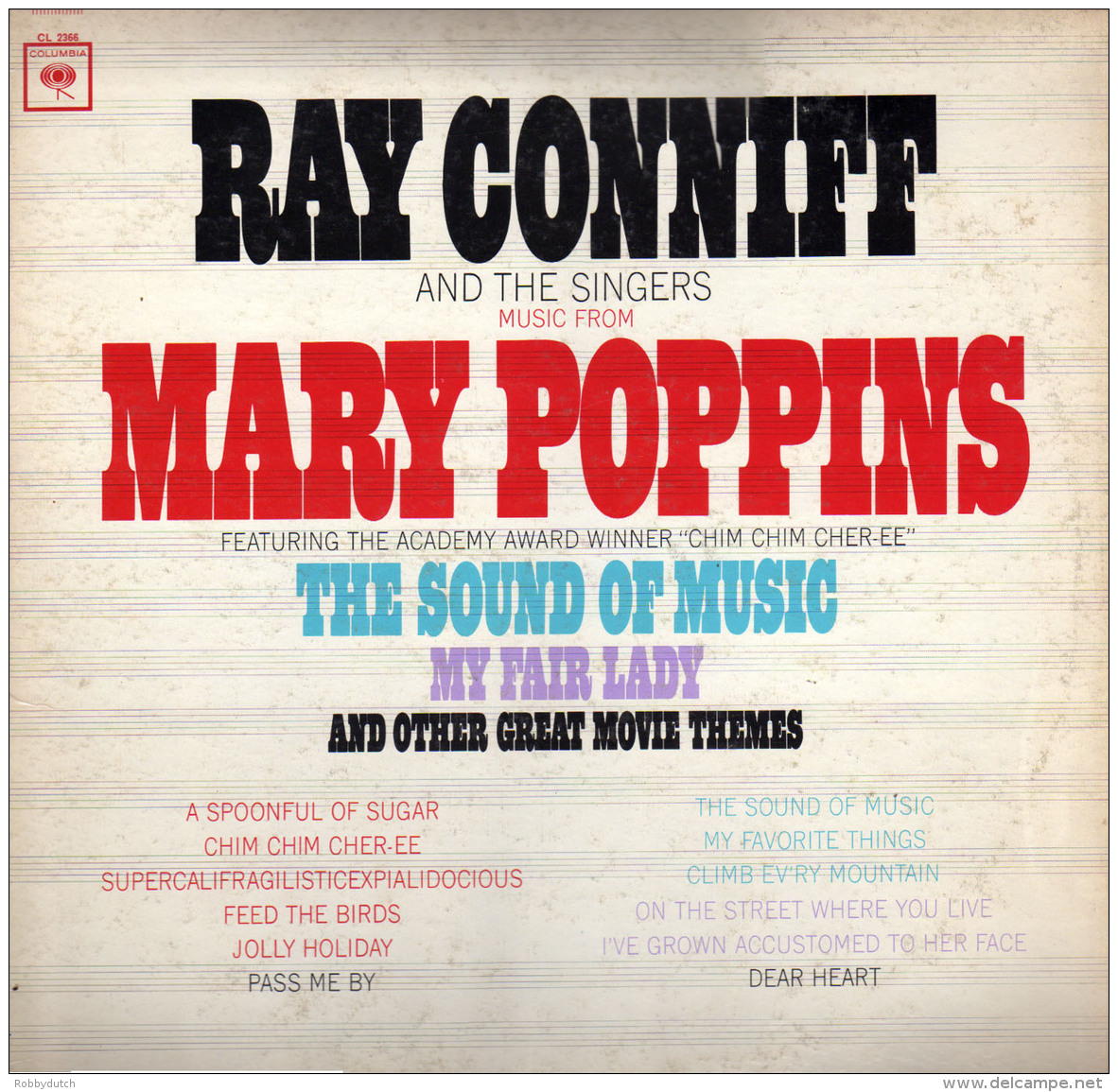 * LP *  RAY CONNIFF - MUSIC FROM MARY POPPINS, THE SOUND OF MUSIC AND OTHER GREAT MOVIE THEMES - Musicals