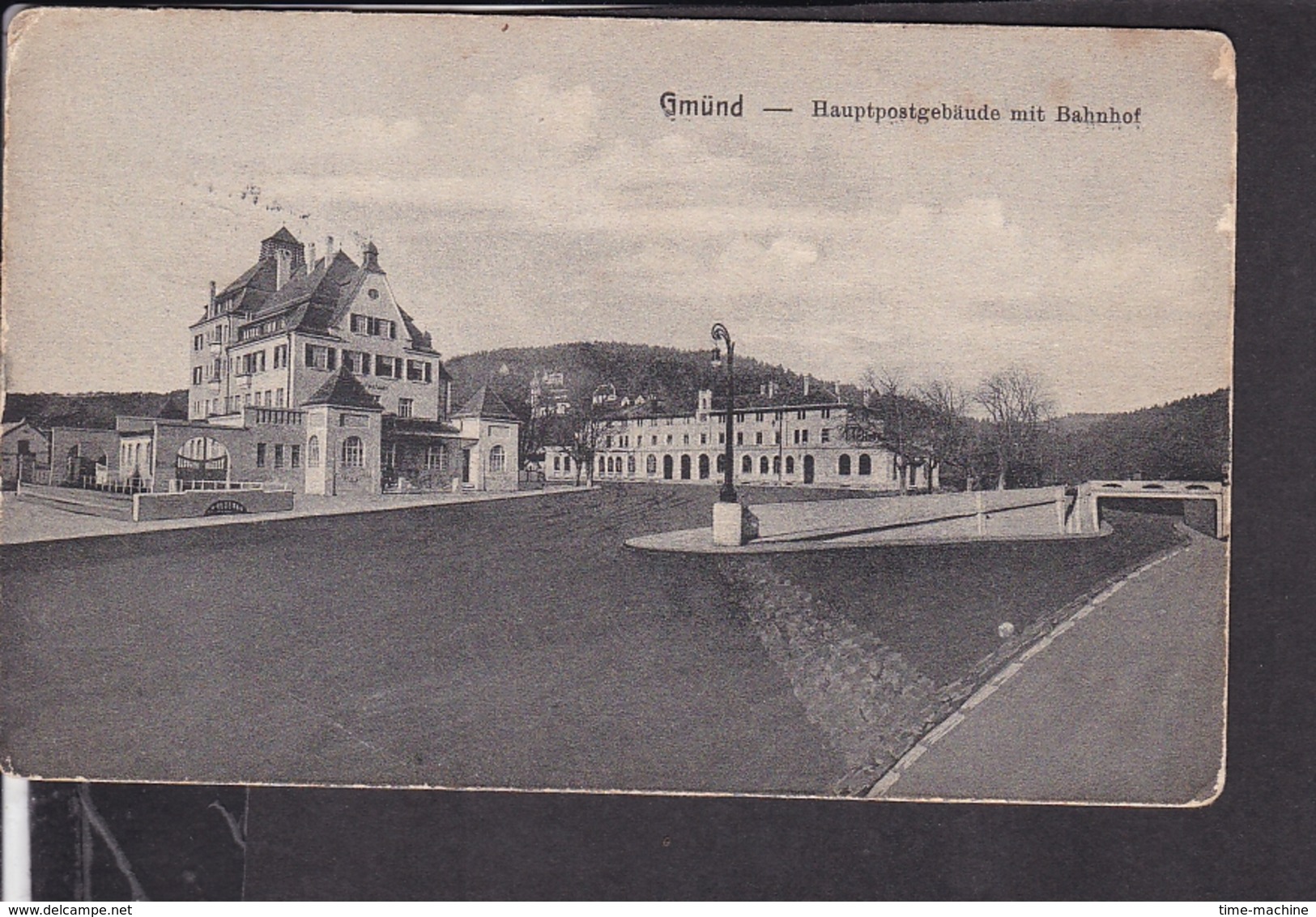 Schwäbisch Gmünd  Postamt Und Bahnhof 1912 - Schwaebisch Gmünd