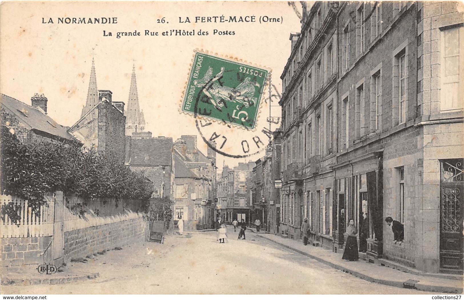 61-¨LA FERTE-MACE- LA GRANDE RUE ET L'HÔTEL DES POSTES - La Ferte Mace