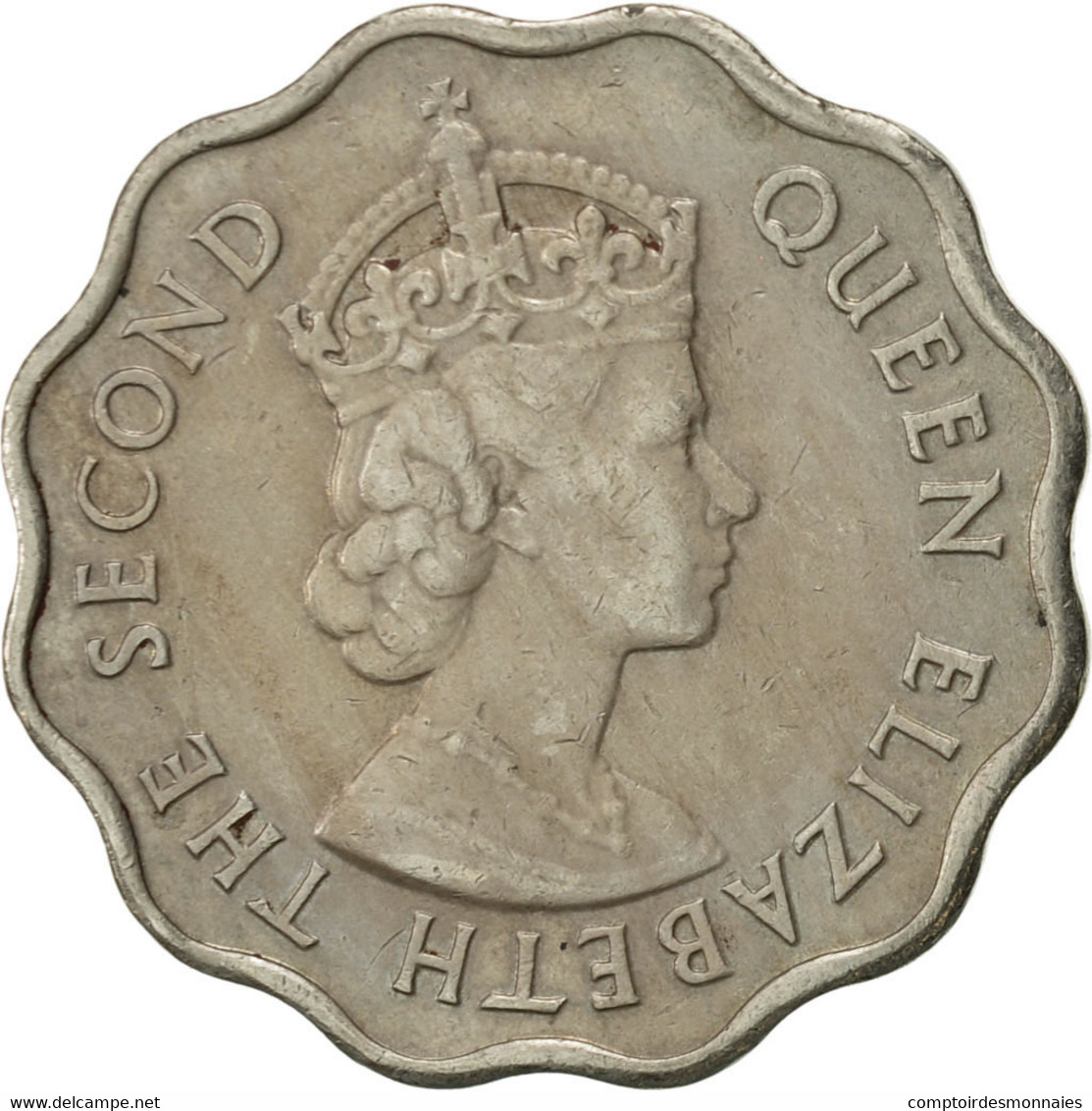 Monnaie, Mauritius, Elizabeth II, 10 Cents, 1975, TTB, Copper-nickel, KM:33 - Maurice