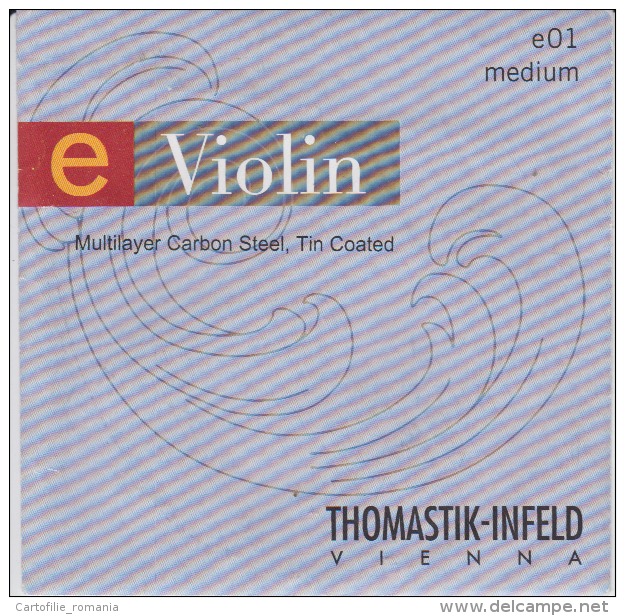 Wien Vienna Thomastik Violin Strings Envelope Label Empty - Accessoires, Pochettes & Cartons