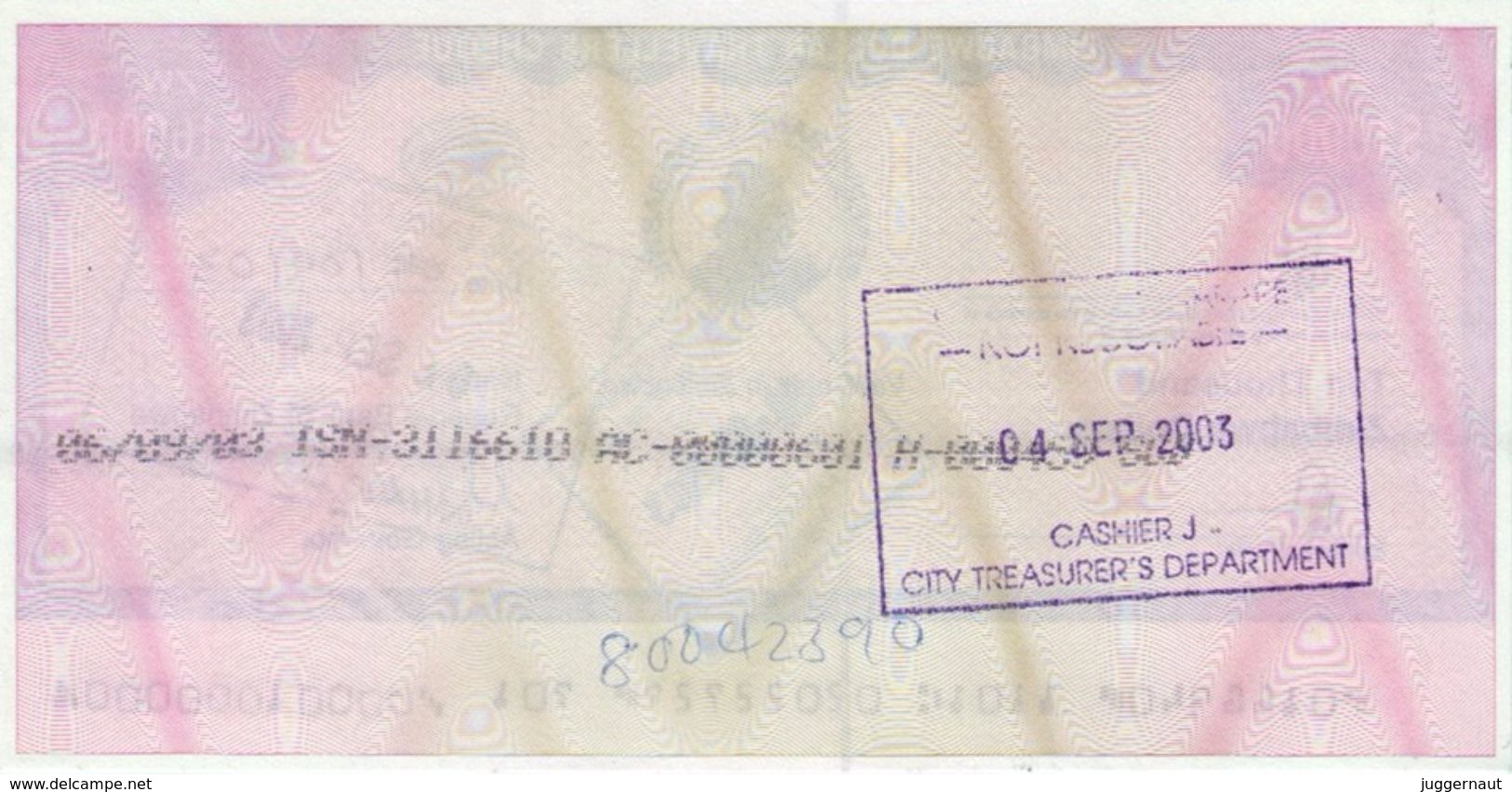 ZIMBABWE $10000 EMERGENCY TRAVELLERS CHEQUE 2003 AD PICK NO.17 UNCIRCULATED UNC - Zimbabwe