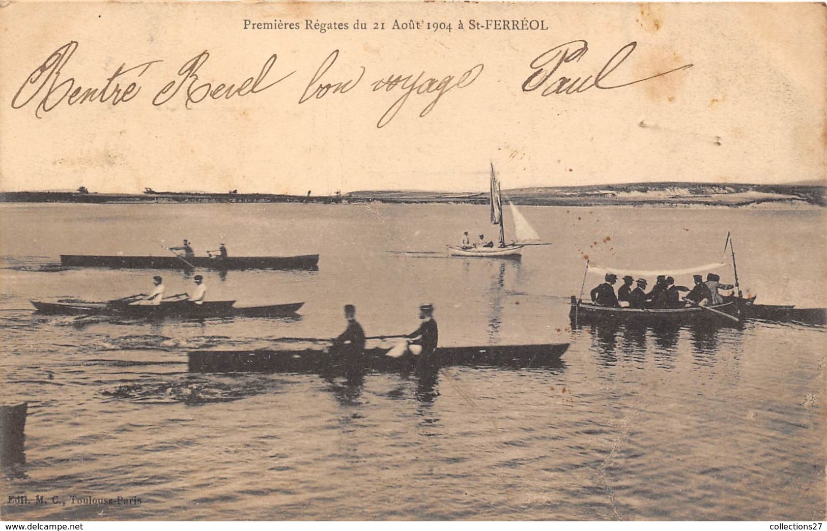 31-SAINT-FERREOL- PREMIERES REGATES DU 21 AOUT 1904 - Saint Ferreol