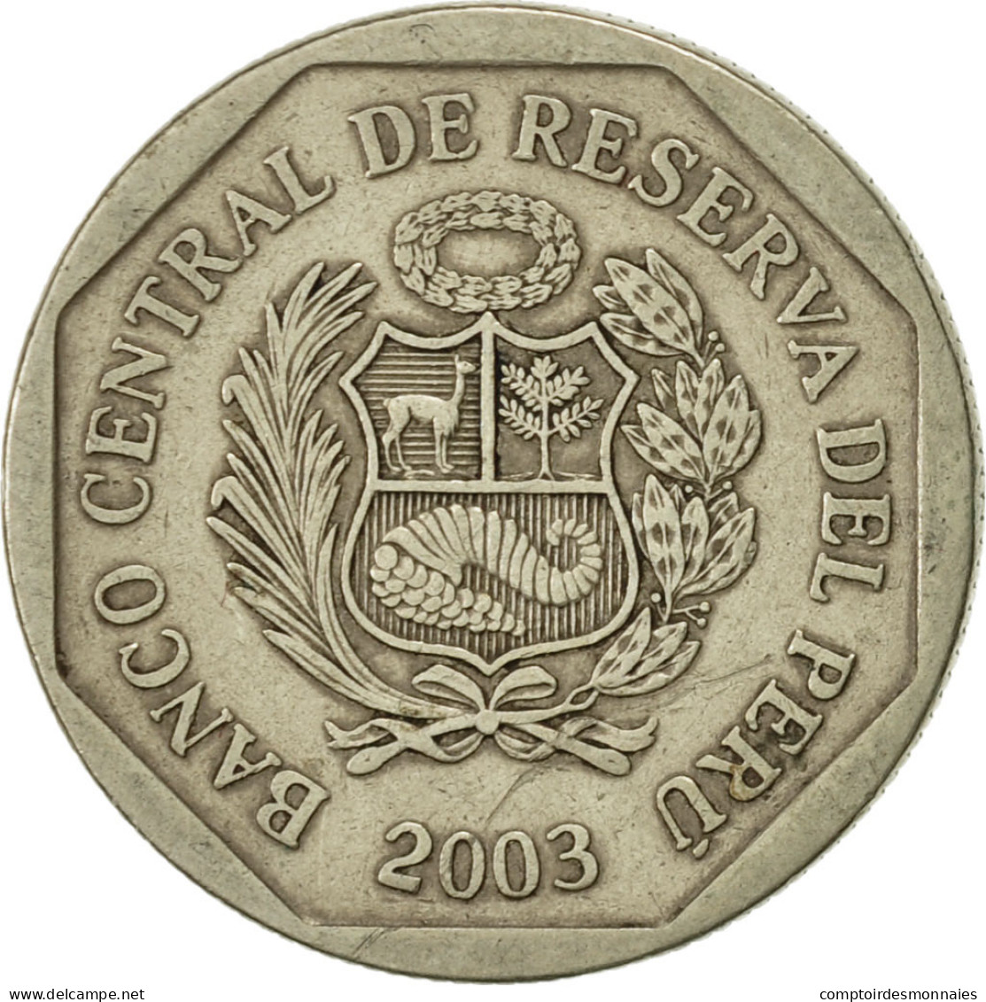 Monnaie, Pérou, 50 Centimos, 2003, Lima, TTB, Copper-Nickel-Zinc, KM:307.4 - Peru