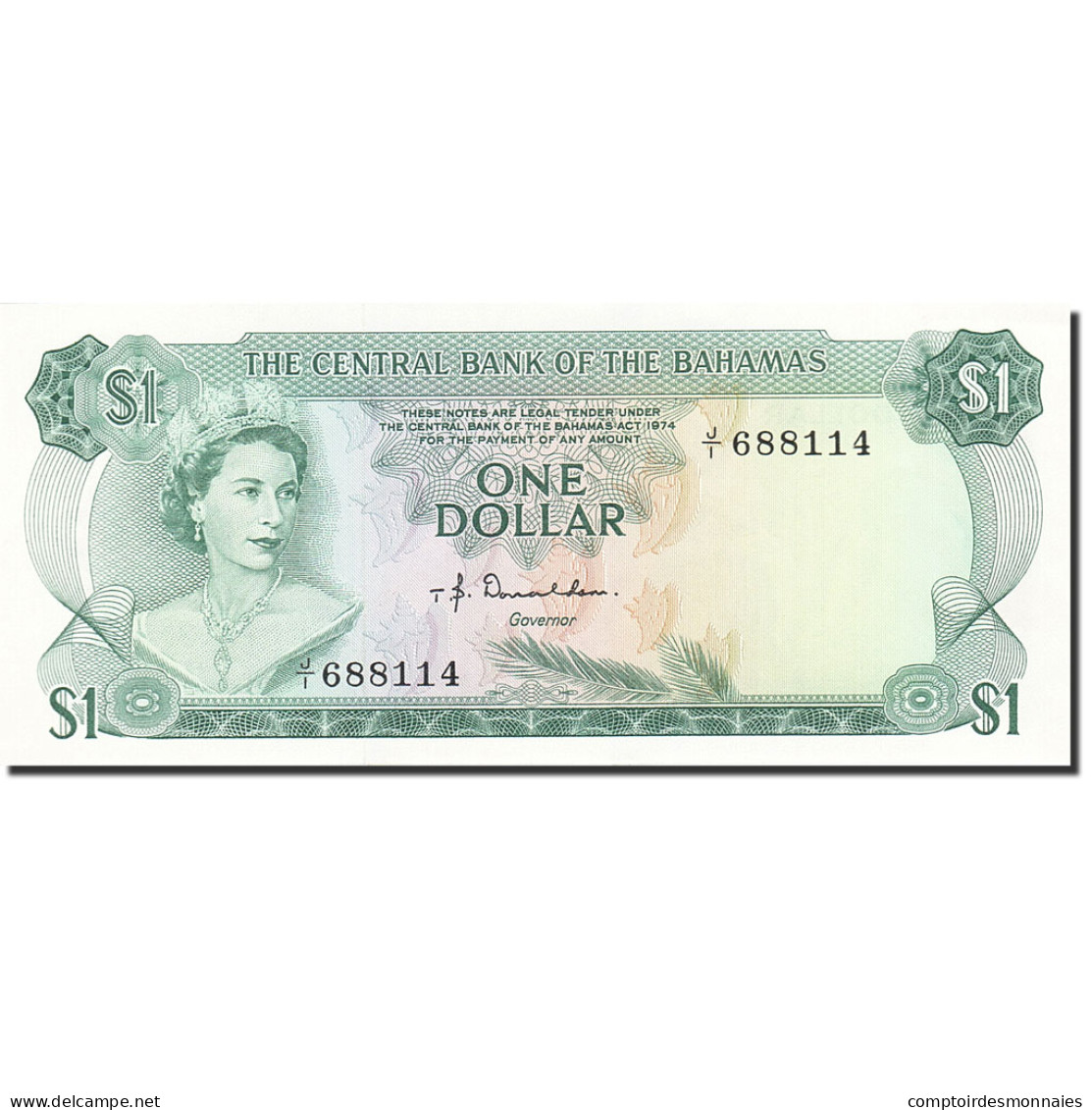 Billet, Bahamas, 1 Dollar, 1974, 1974, KM:35a, SPL - Bahamas