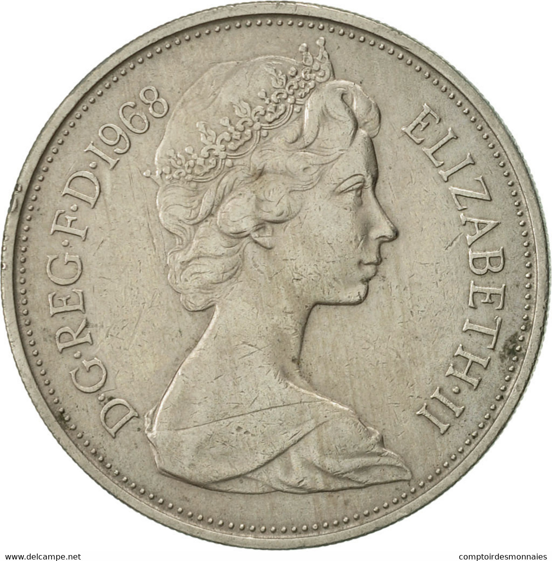 Monnaie, Grande-Bretagne, Elizabeth II, 10 New Pence, 1968, TTB, Copper-nickel - Sonstige & Ohne Zuordnung
