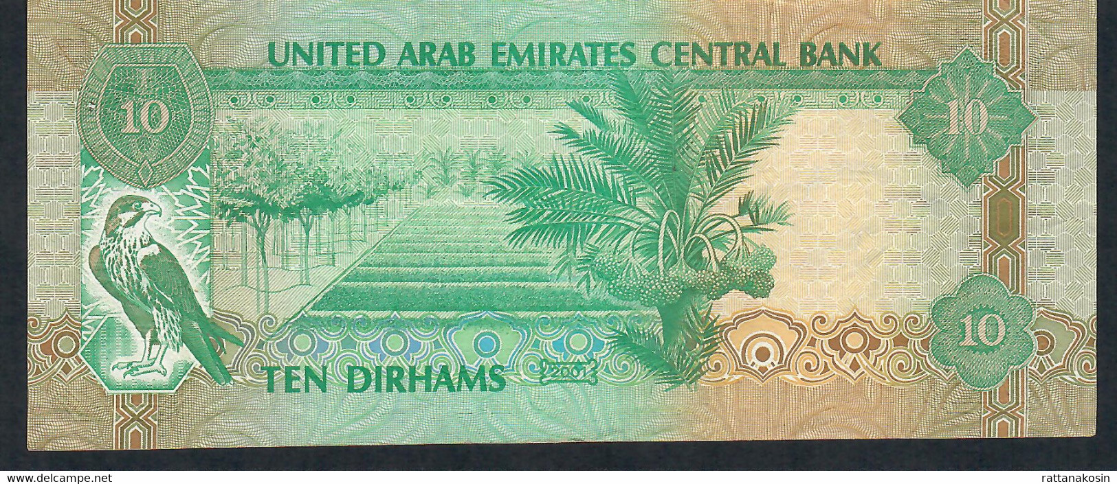 U.A.E. P20b  10 DIRHAMS  2001  VF 1 P.h. ! - Verenigde Arabische Emiraten