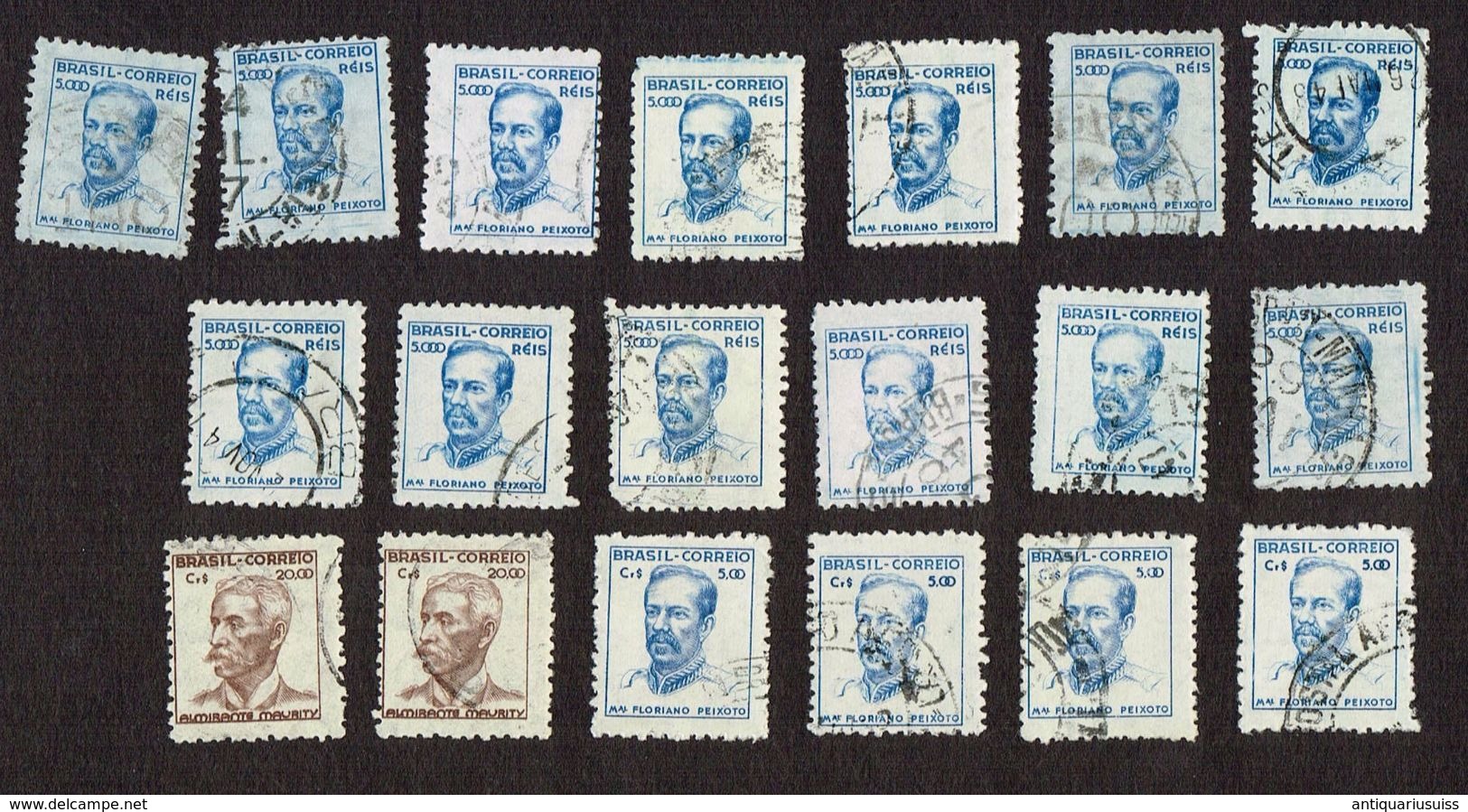 35x Stamps - BRAZIL 1878 100 REIS DOM PEDRO , Selo Comemorativo Do Centenario Do Telégrafo: 1852-1952. Barão De Capanema - Verzamelingen & Reeksen