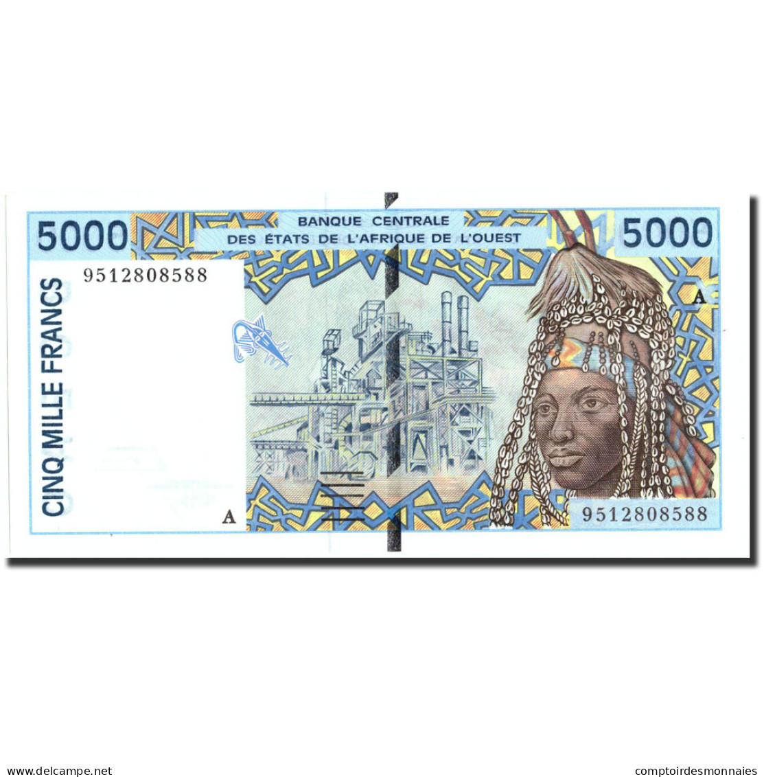 Billet, West African States, 5000 Francs, Undated (1992-2003), Undated - West-Afrikaanse Staten