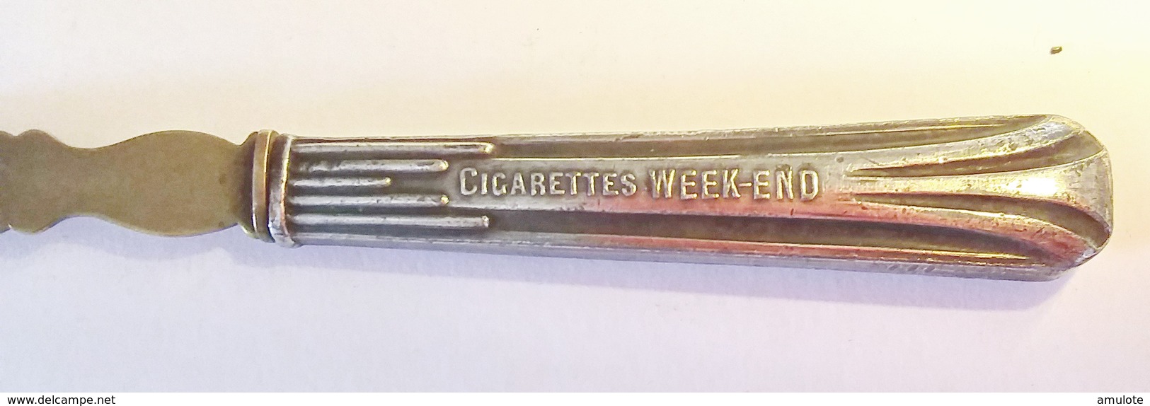 Coupe Papier Ancien Publicitaire Tabac Cigarette  Week-end Art Déco - Letter-opener