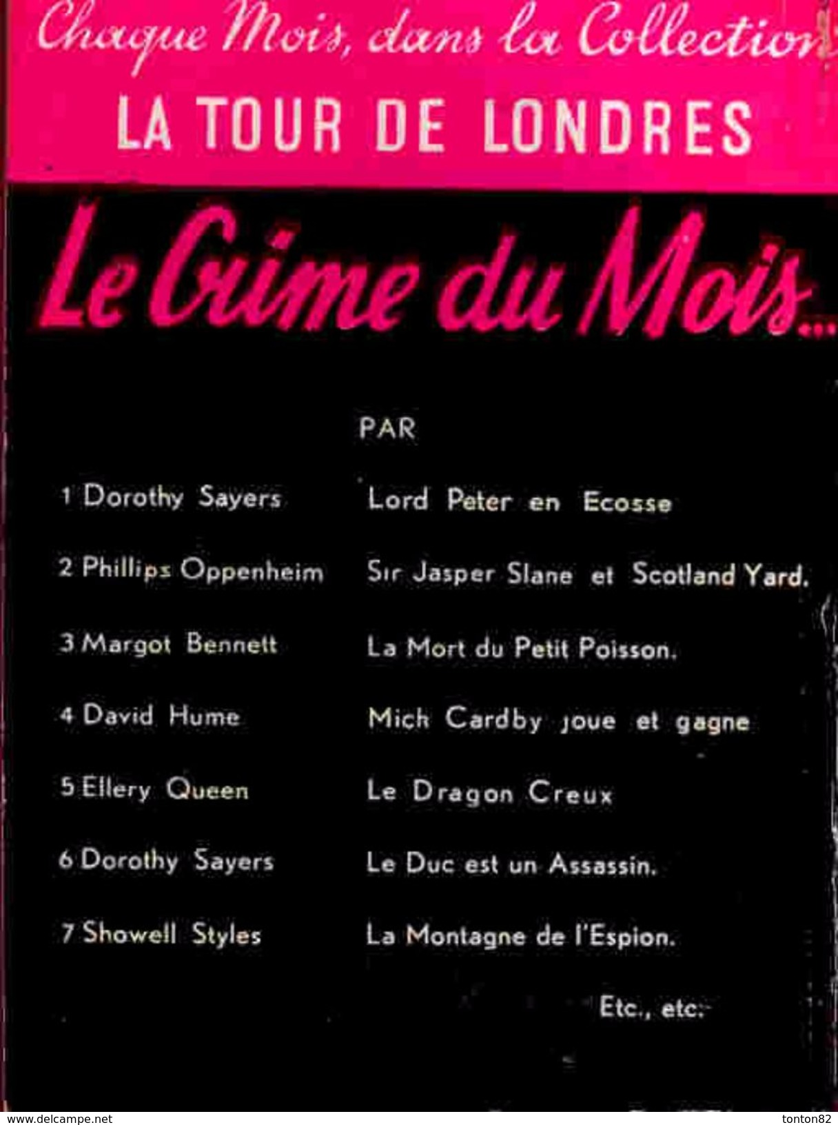 La Tour De Londres N° 8 - Sept étrangers -  ( 1947 ) - Livre Plastic - La Tour De Londres