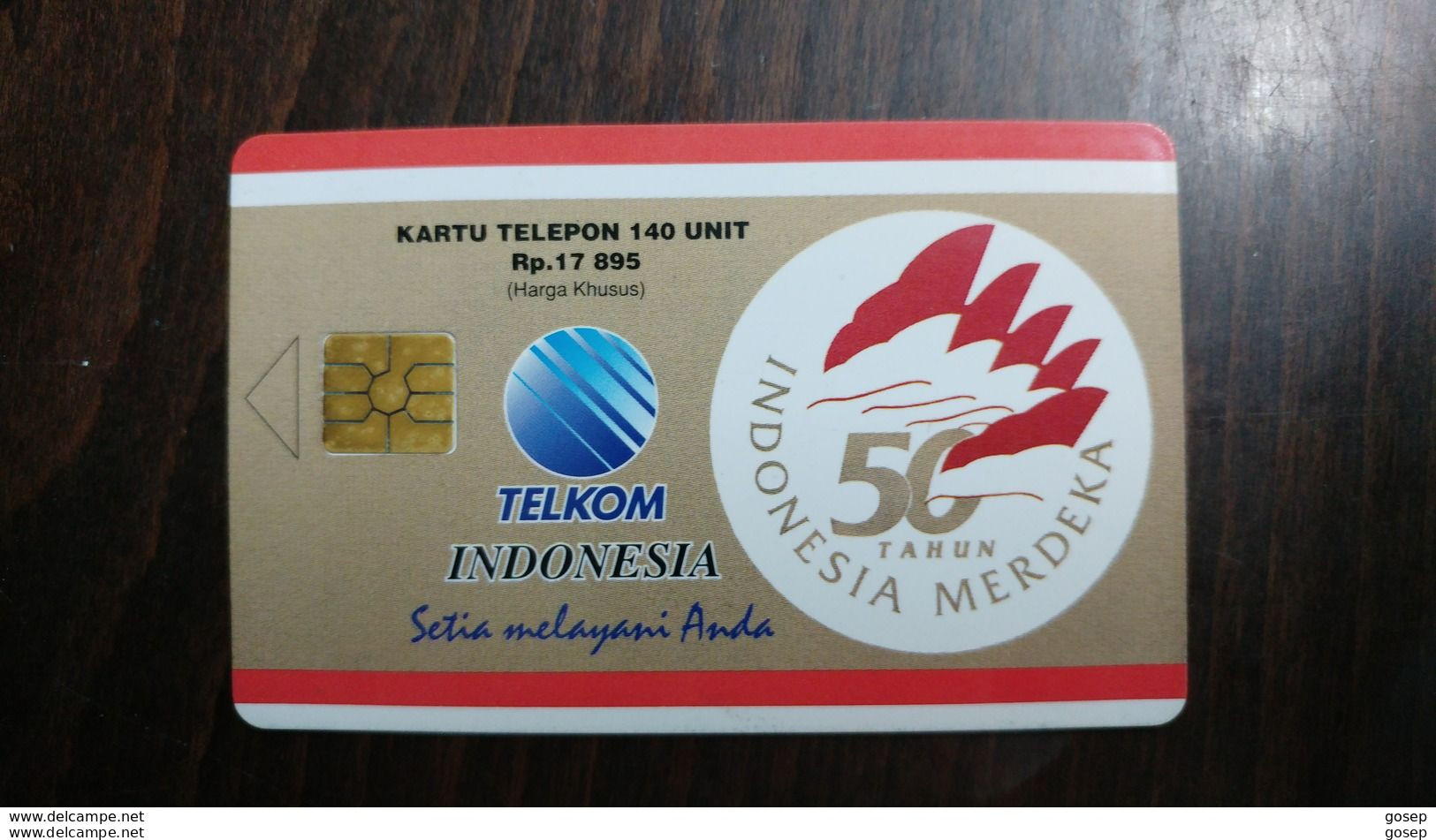 Indonesia-(ID-TLK-SS-0002)-50Tahun Indonesia Merdeka-(2) (Rp17.895)-used Card+1card Prepiad Free - Indonesië