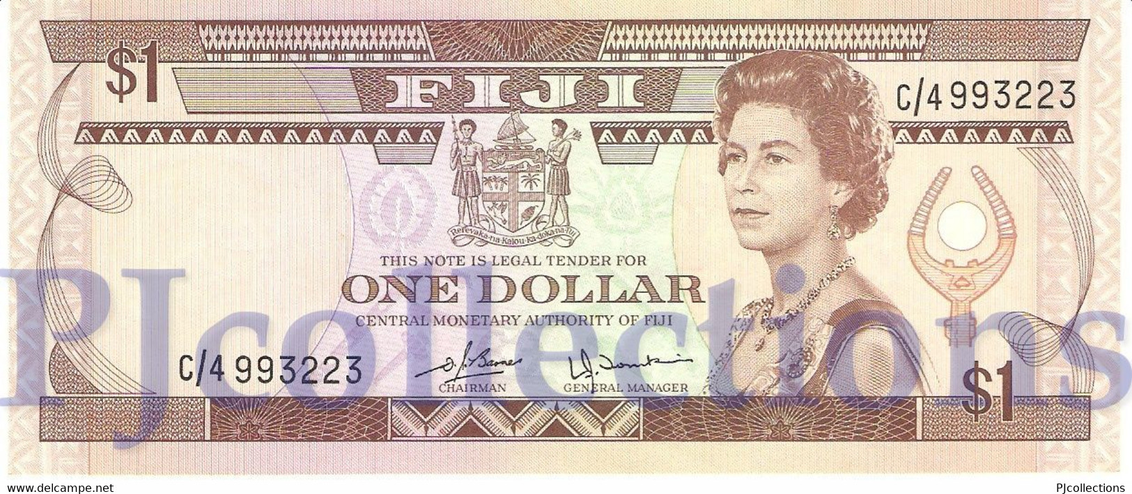 FIJI 1 DOLLAR 1980 PICK 76a AU/UNC - Fiji