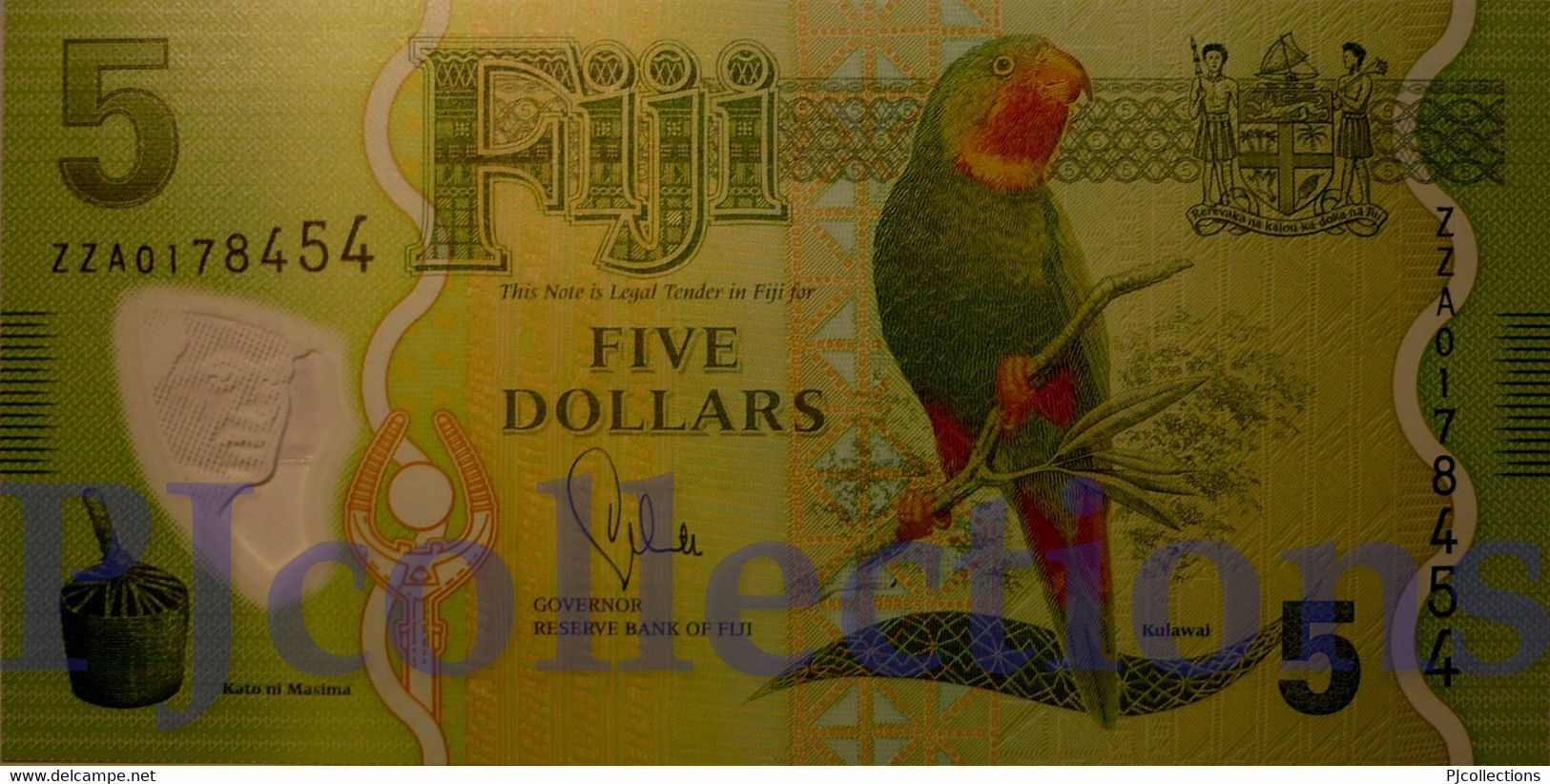 FIJI 5 DOLLARS 2013 PICK 115r POLYMER UNC REPLACEMENT - Fidji