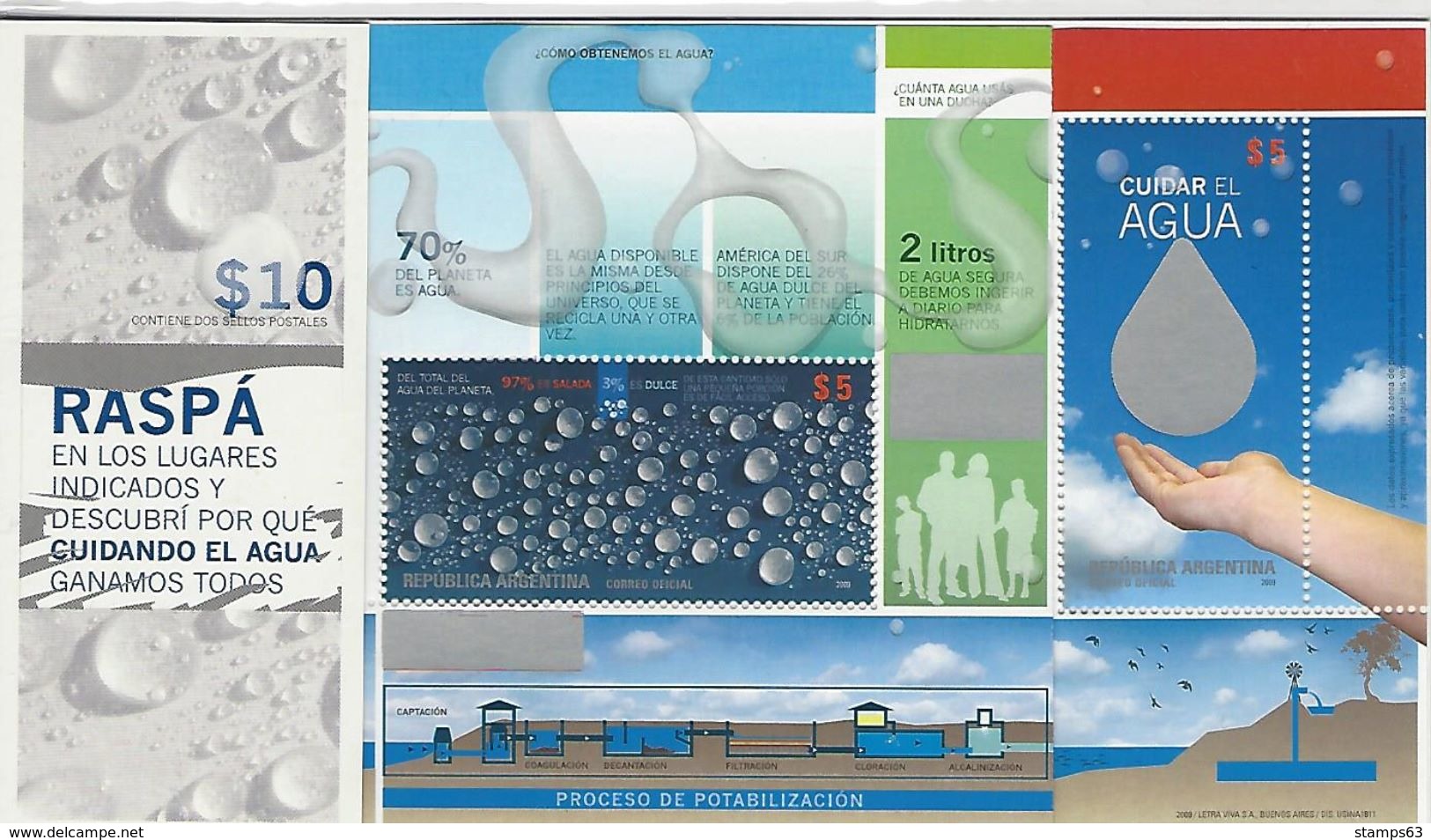 ARGENTINA 2010, Booklet 71, Protection Environment Water - Booklets