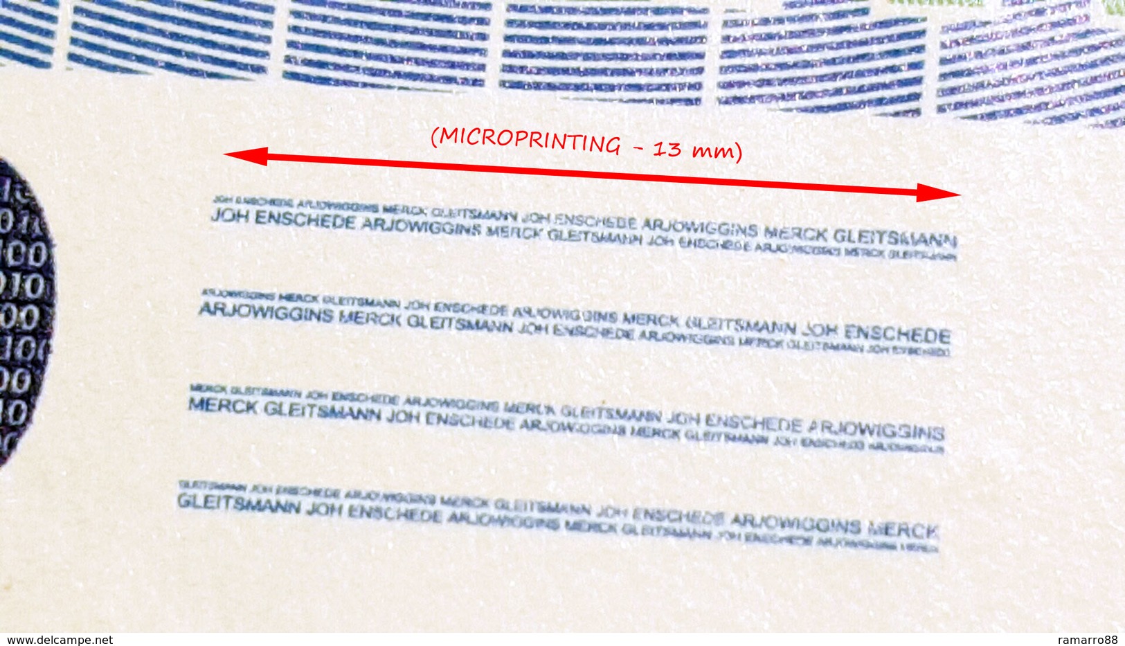 JEZ / Arjowiggins / Merck / GSI Beethoven Specimen Test Note 2012 in folder UNC