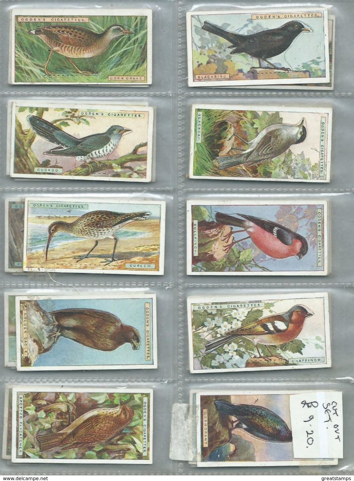 Ogdens Full Set  British Birds Pull Out Type 50/50 - Ogden's