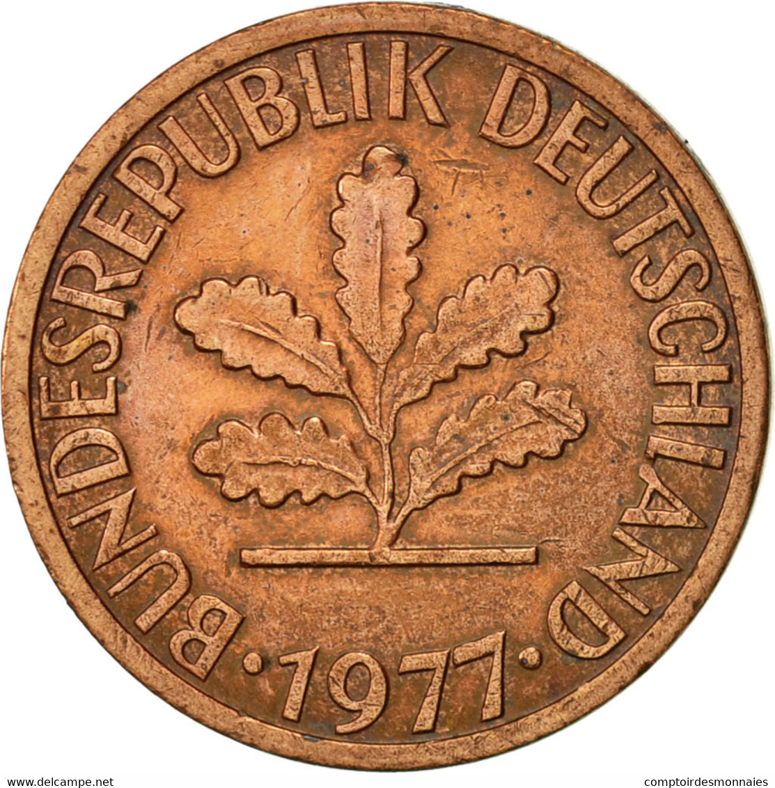 Monnaie, République Fédérale Allemande, Pfennig, 1977, Munich, TTB, Copper - 1 Pfennig