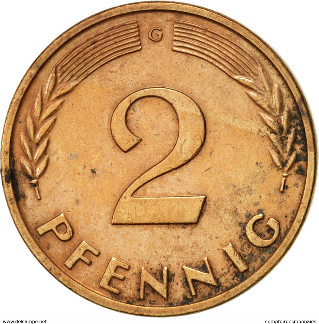 Monnaie, République Fédérale Allemande, 2 Pfennig, 1964, Karlsruhe, TTB+ - 2 Pfennig