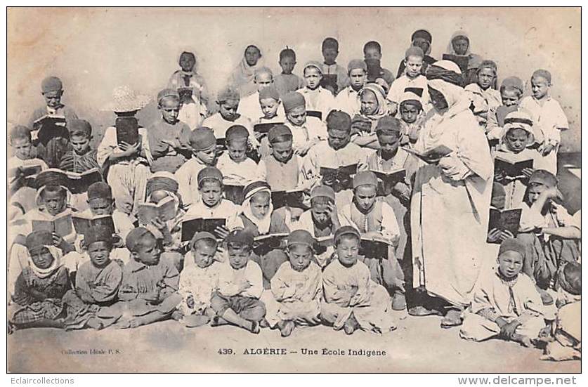 Thème:  Ecole Enseignement:   Ecole Indigène En Algérie     (Molle Voir Scan) - Ecoles