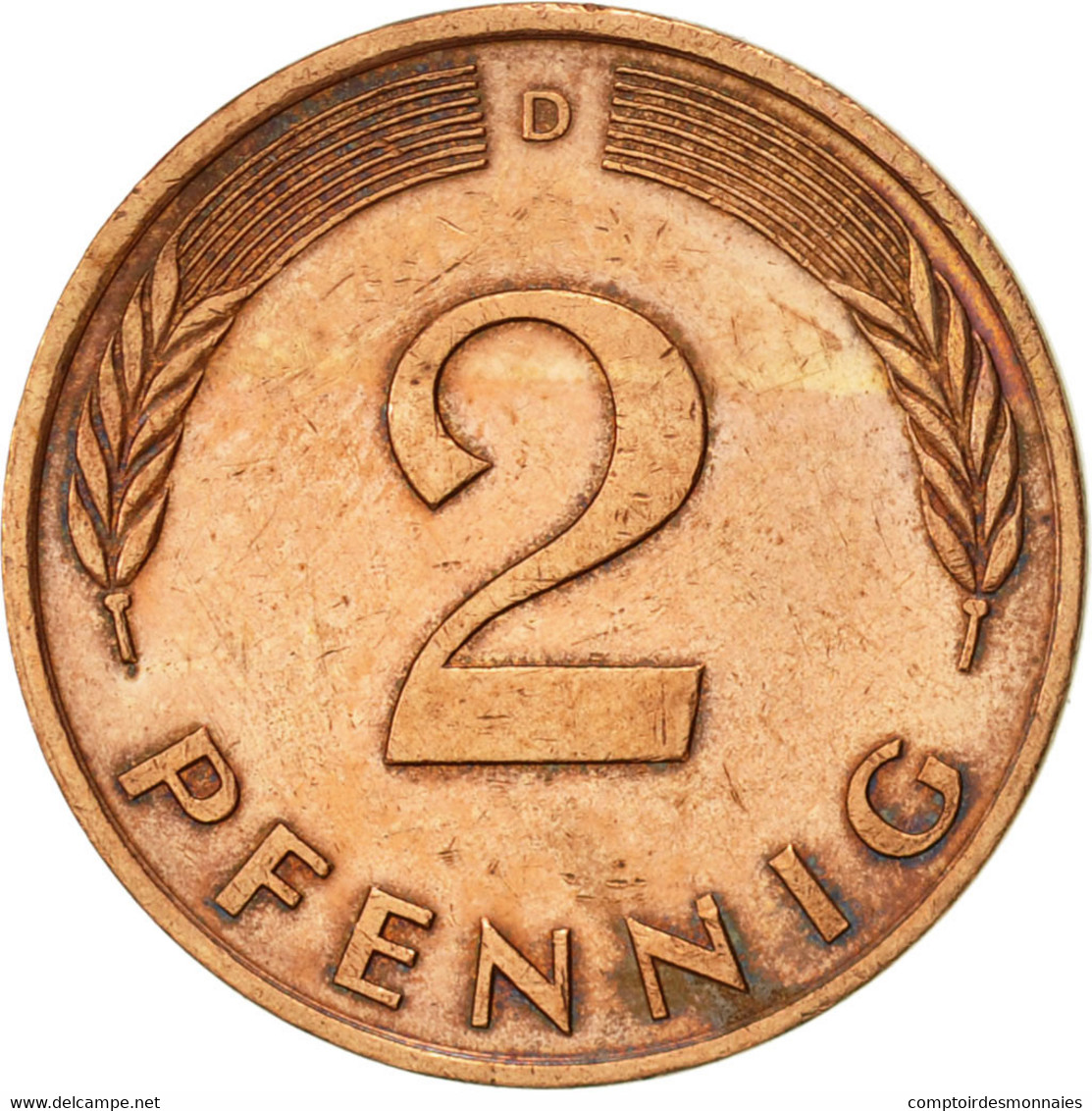 Monnaie, République Fédérale Allemande, 2 Pfennig, 1989, Munich, SUP, Copper - 2 Pfennig