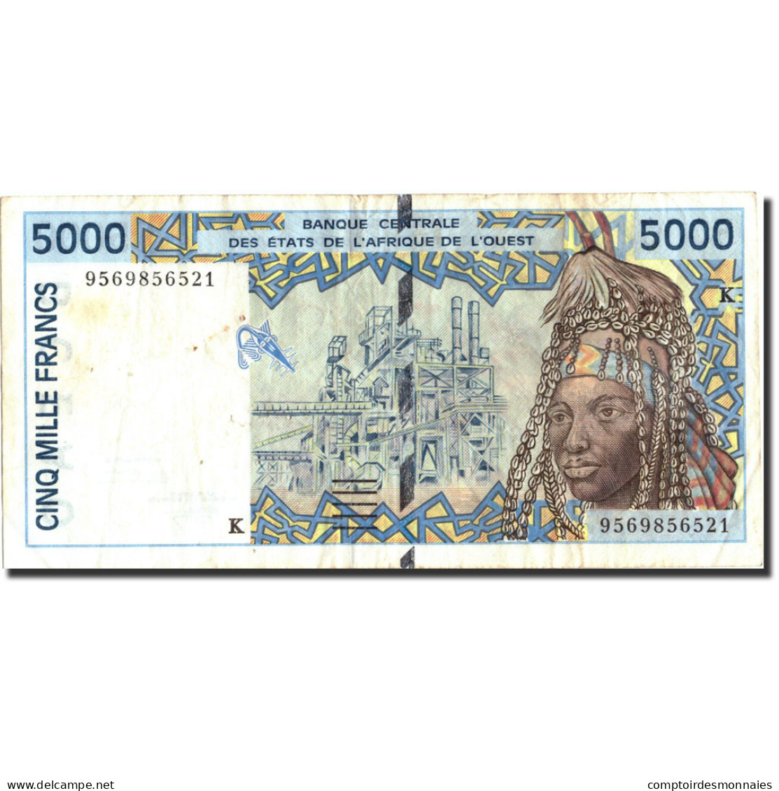 Billet, West African States, 5000 Francs, 1995, 1995, KM:713Kd, TB - Westafrikanischer Staaten