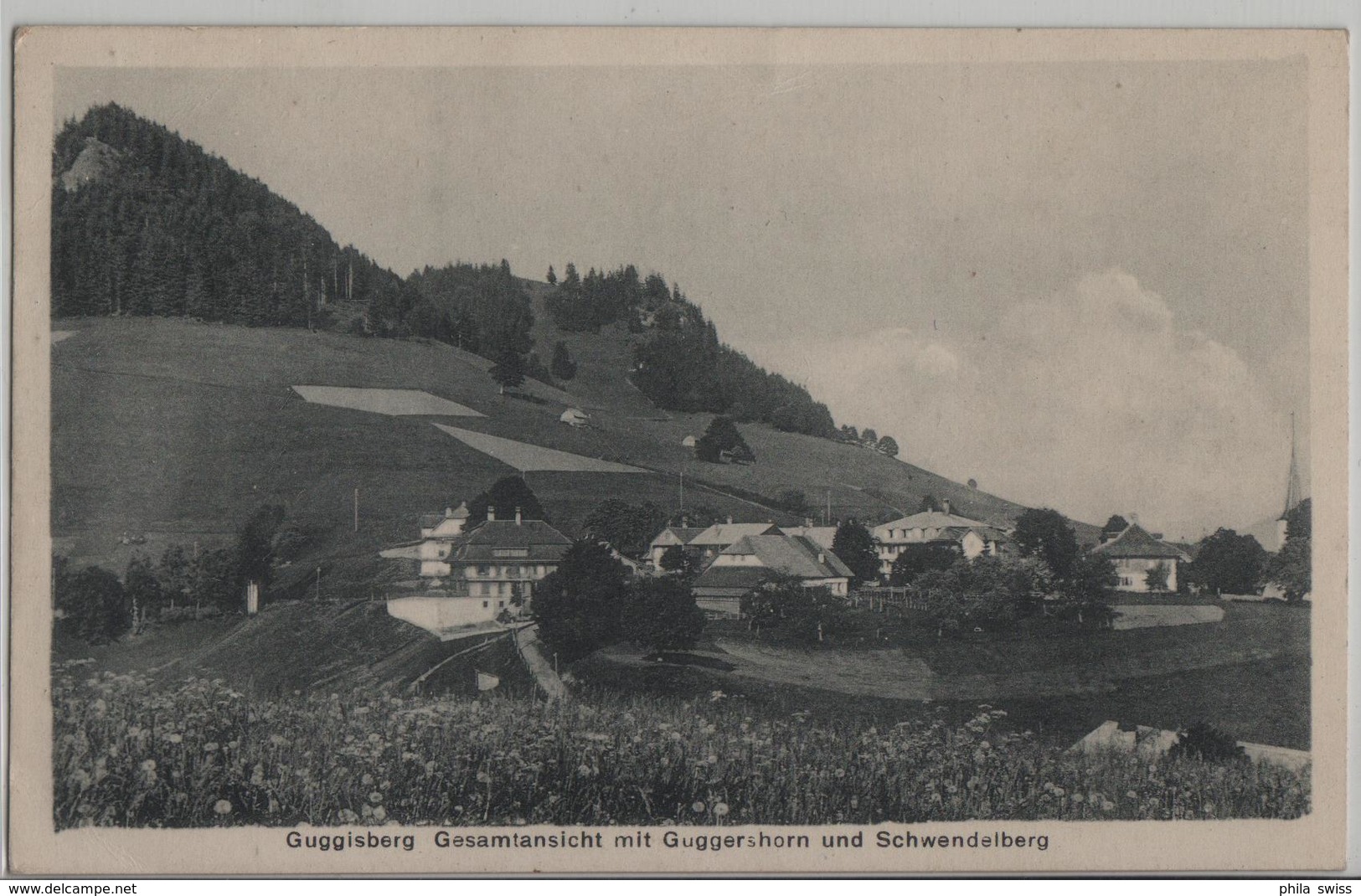 Guggisberg Gesamtansicht Mit Guggershorn Und Schwendelberg - Photo: G. Muheim - Guggisberg