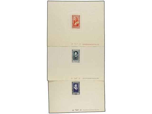 FRANCIA. .587/92. 1943. HOMMES CELEBRES. 6 PROOFS. .275&euro;. - Autres & Non Classés