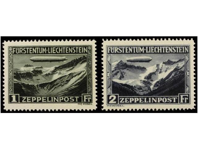 * LIECHTENSTEIN. Yv.A-7/8. 1931. Complete Set, Light Hinged. Yvert.200&euro;. - Autres & Non Classés