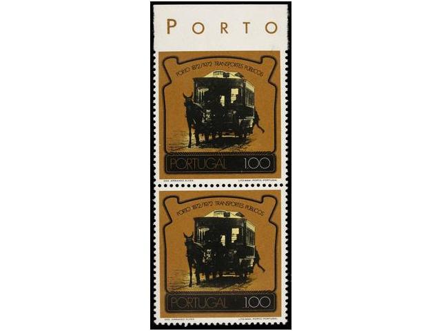 ** PORTUGAL. Af.1198. 1973. 1 Esc. Multicolor, Pareja Vertical MARGEN SUPERIOR SIN DENTAR. Muy Pocos Ejemplares Conocido - Autres & Non Classés