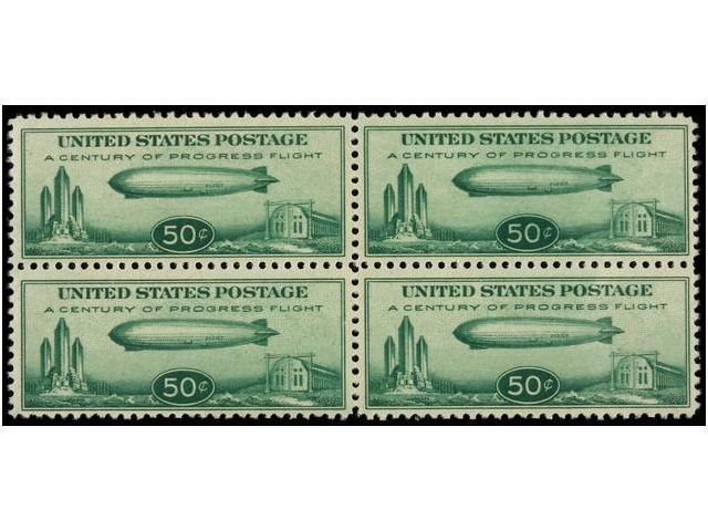 ** ESTADOS UNIDOS. Sc.C18. 1933. 50 Cents. Green. Block Of Four, Never Hinged. Scott.400$. - Autres & Non Classés