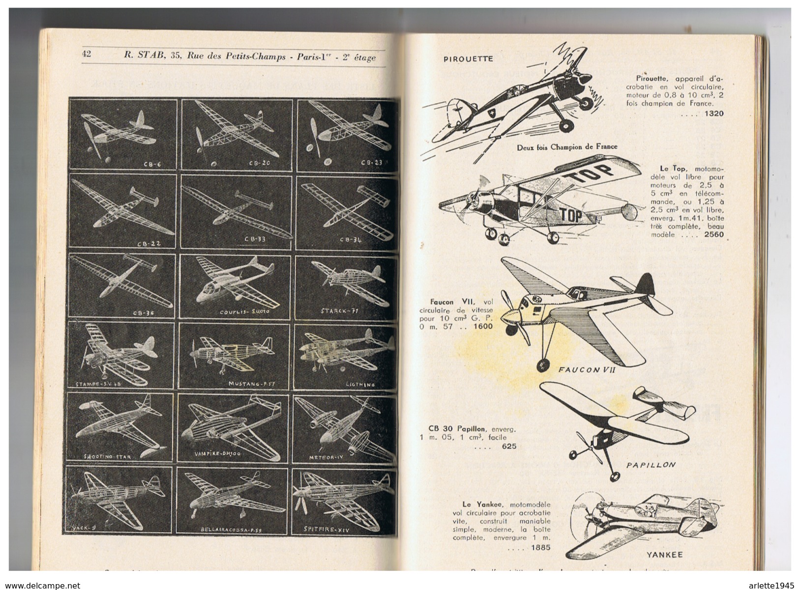 CATALOGUE DOCUMENTATION  MODELE   AVIONS - BATEAUX - AUTO - CHEMIN DE FER-  etc .....