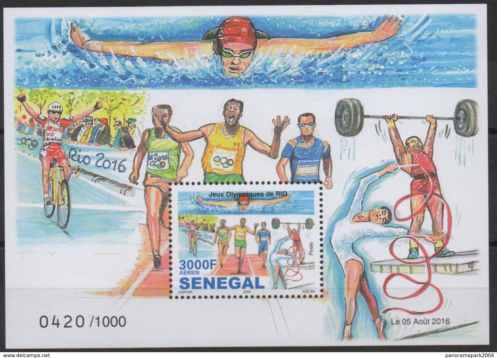 OFFER !! Sénégal 2016 Olympic Games HALTEROPHILIE WEIGHTLIFTING GEWICHTHEBEN Rio De Janeiro Limited - Pesistica