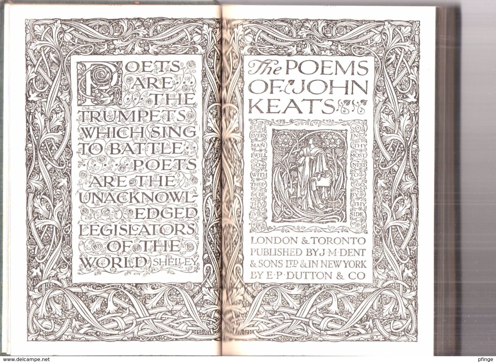 The Poems Of John Keats, Everyman's Library N°101, 1933 - Lyrik/Theater