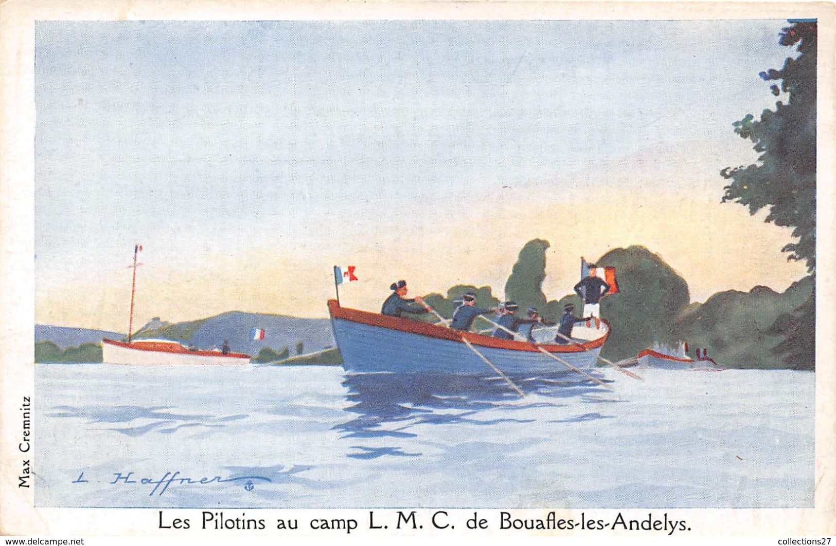 27-BOUAFLES-LES-ANDELYS- LES PILOTINS AU CAMP L.M.C DE BOUAFLES-LES-ANDELYS - Les Andelys