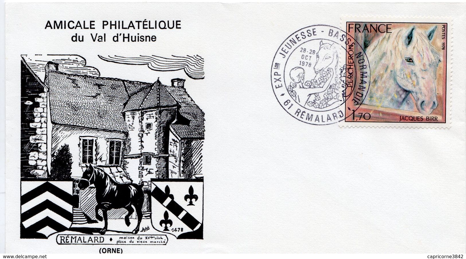 1978 - Remalard - Oblitération Temporaire "EXPOSITION JEUNESSE BASSE NORMANDIE - Tp Le Percheron N° 1982 - Aushilfsstempel