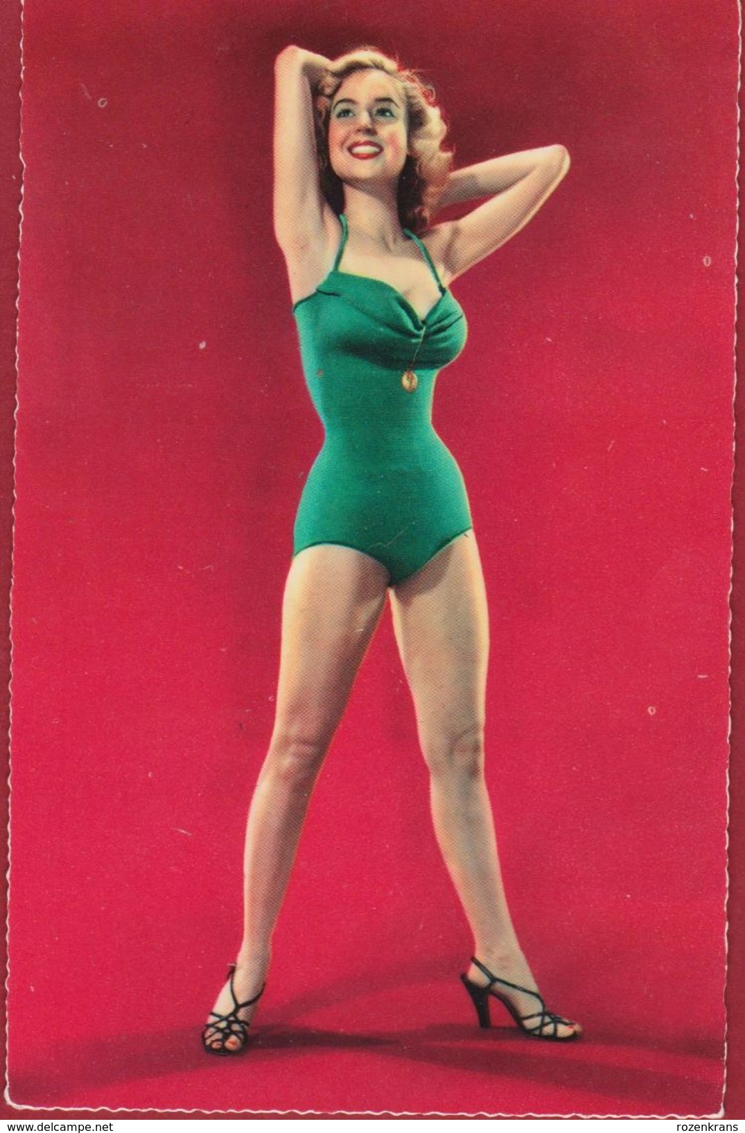 Pin-Ups - Vintage Pin Up Retro Postcard - Bath Suit Swimwear Girl Woman  Maillot de bain mode 1950's 1960's