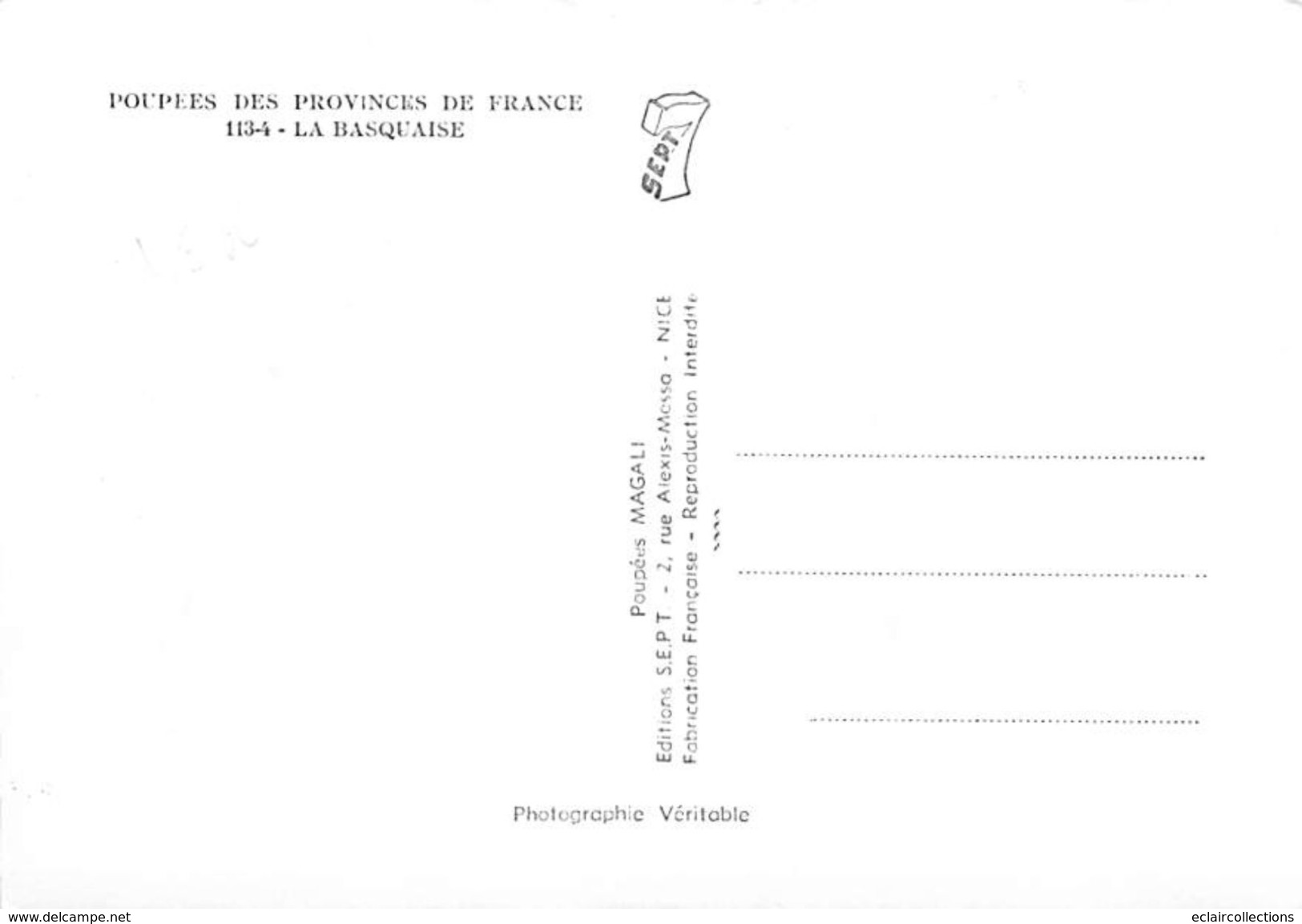 Thème: Poupées....1 lot de 15 Cartes  Poupées des province de France  Format 10 x15 toutes dos vierges   (voir scan)