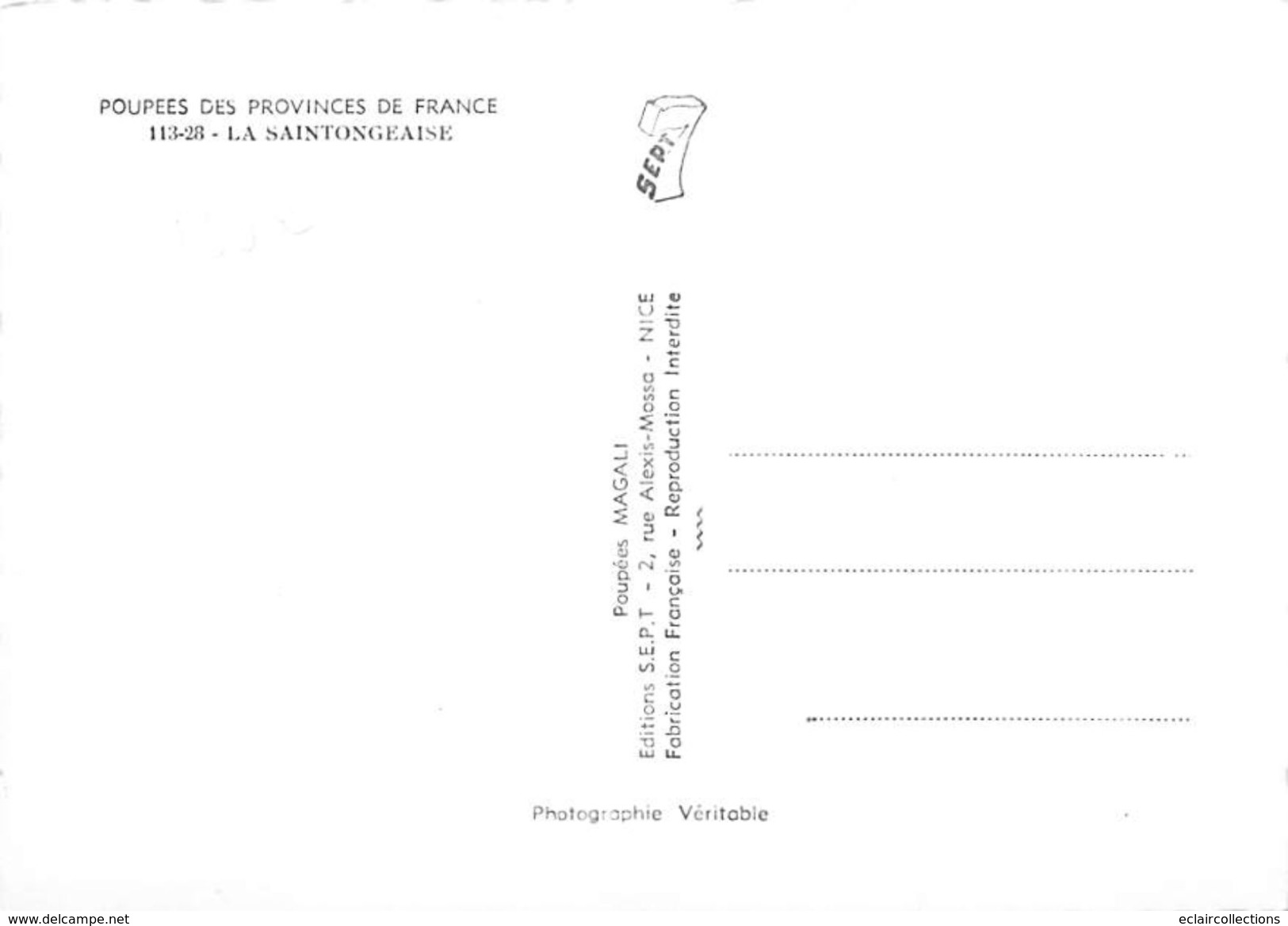 Thème: Poupées....1 lot de 15 Cartes  Poupées des province de France  Format 10 x15 toutes dos vierges   (voir scan)