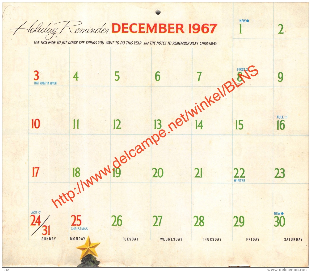 1968 Caldendar Coca-Cola - 18x15cm - 16 Pages - Calendarios