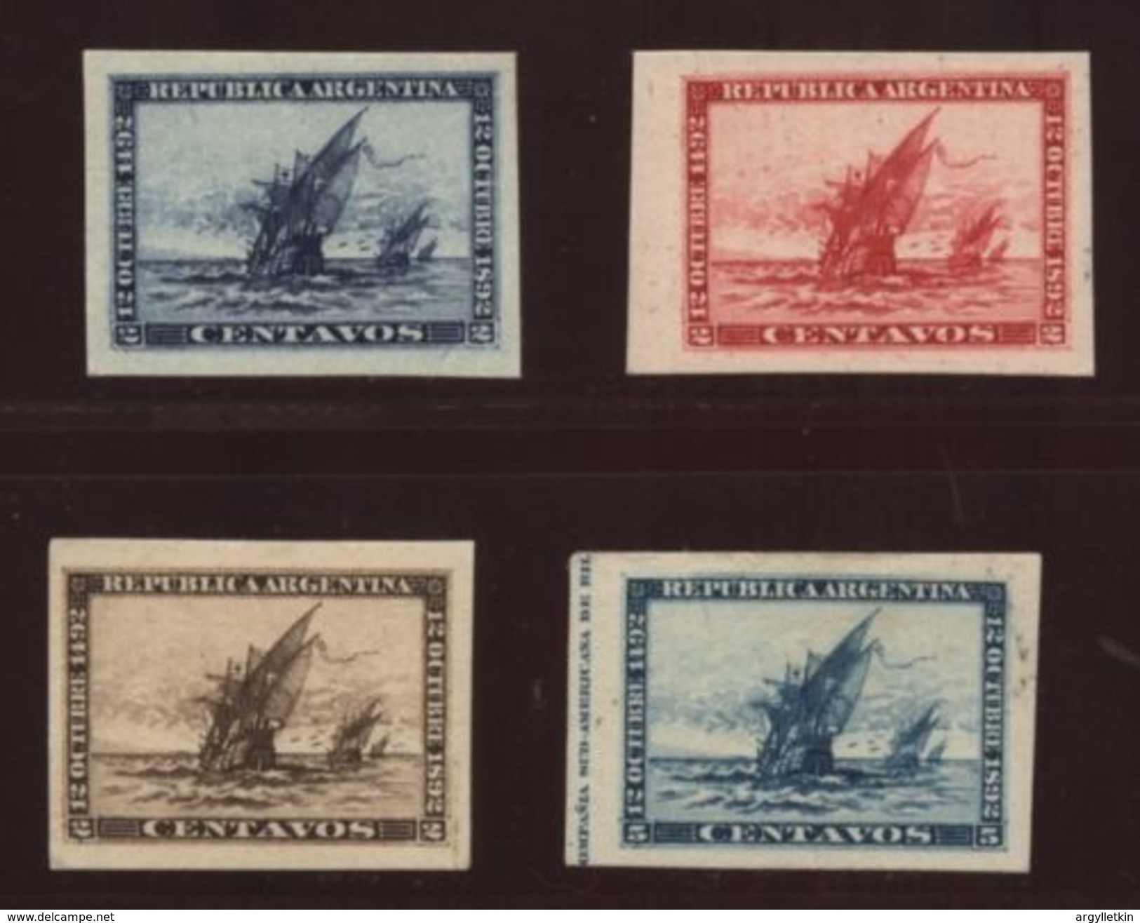 ARGENTINA 1892 COLUMBUS PROOFS - Nuevos